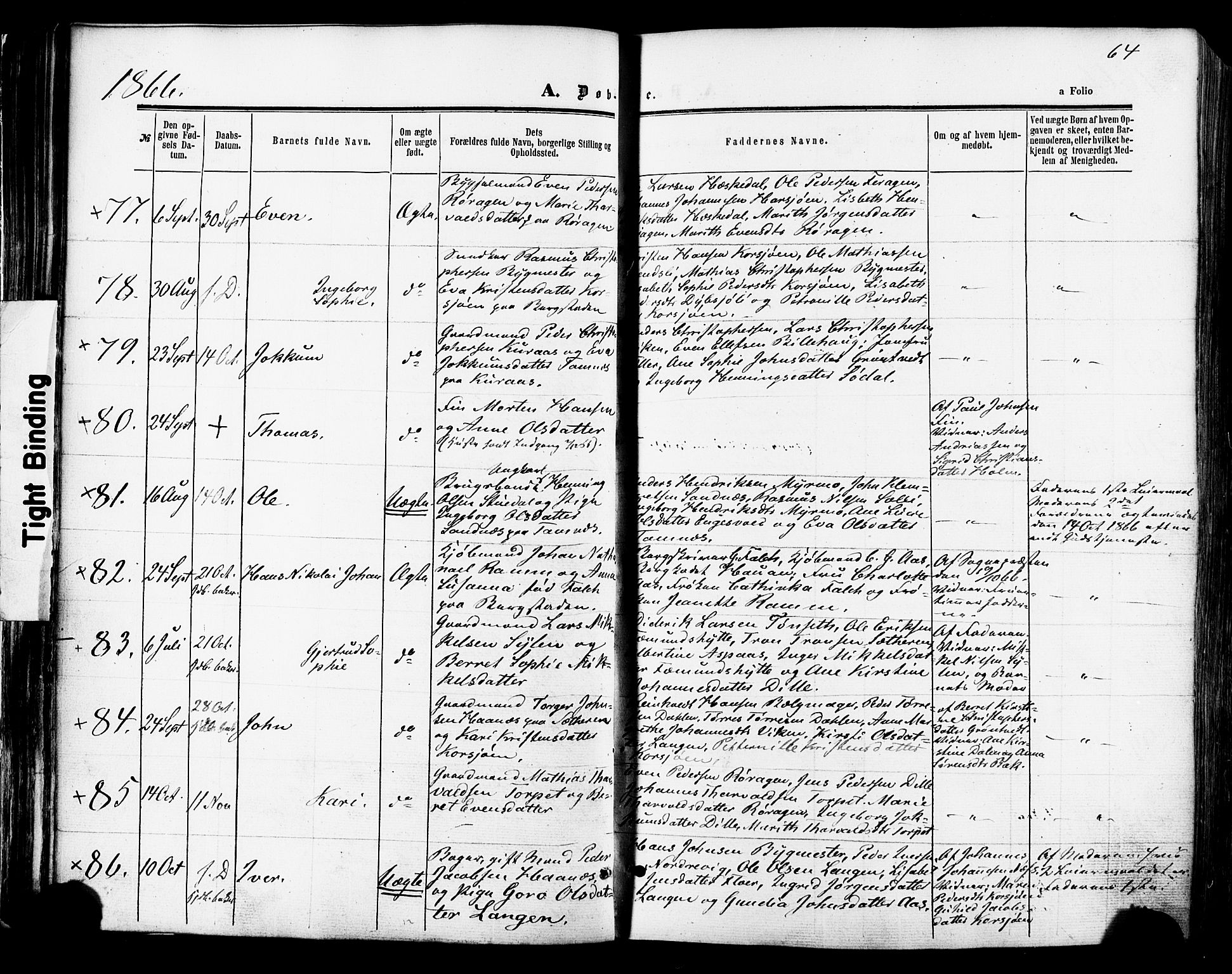 Ministerialprotokoller, klokkerbøker og fødselsregistre - Sør-Trøndelag, SAT/A-1456/681/L0932: Ministerialbok nr. 681A10, 1860-1878, s. 64