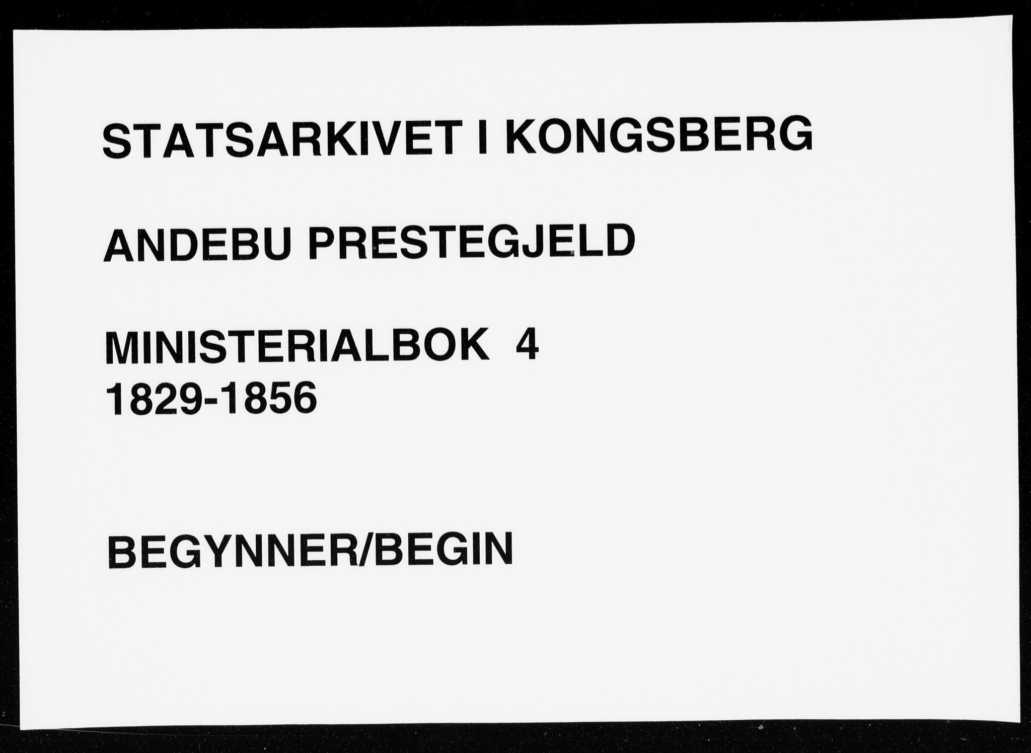 Andebu kirkebøker, AV/SAKO-A-336/F/Fa/L0004: Ministerialbok nr. 4, 1829-1856