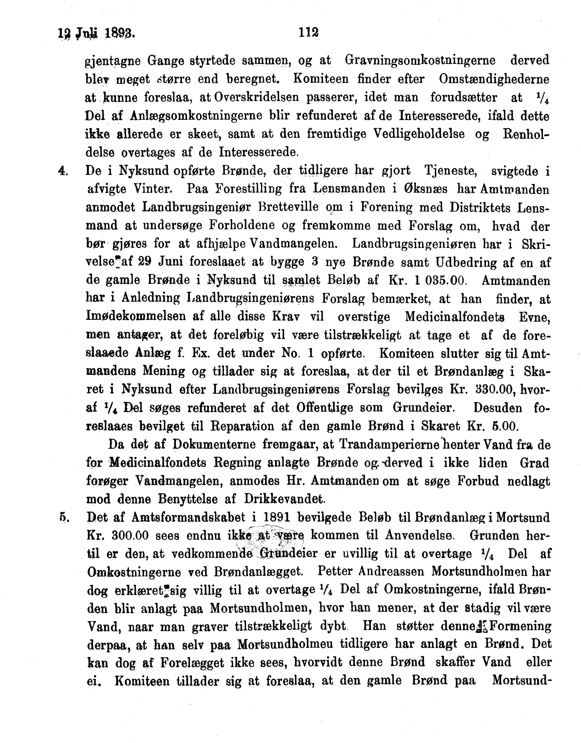 Nordland Fylkeskommune. Fylkestinget, AIN/NFK-17/176/A/Ac/L0016: Fylkestingsforhandlinger 1891-1893, 1891-1893