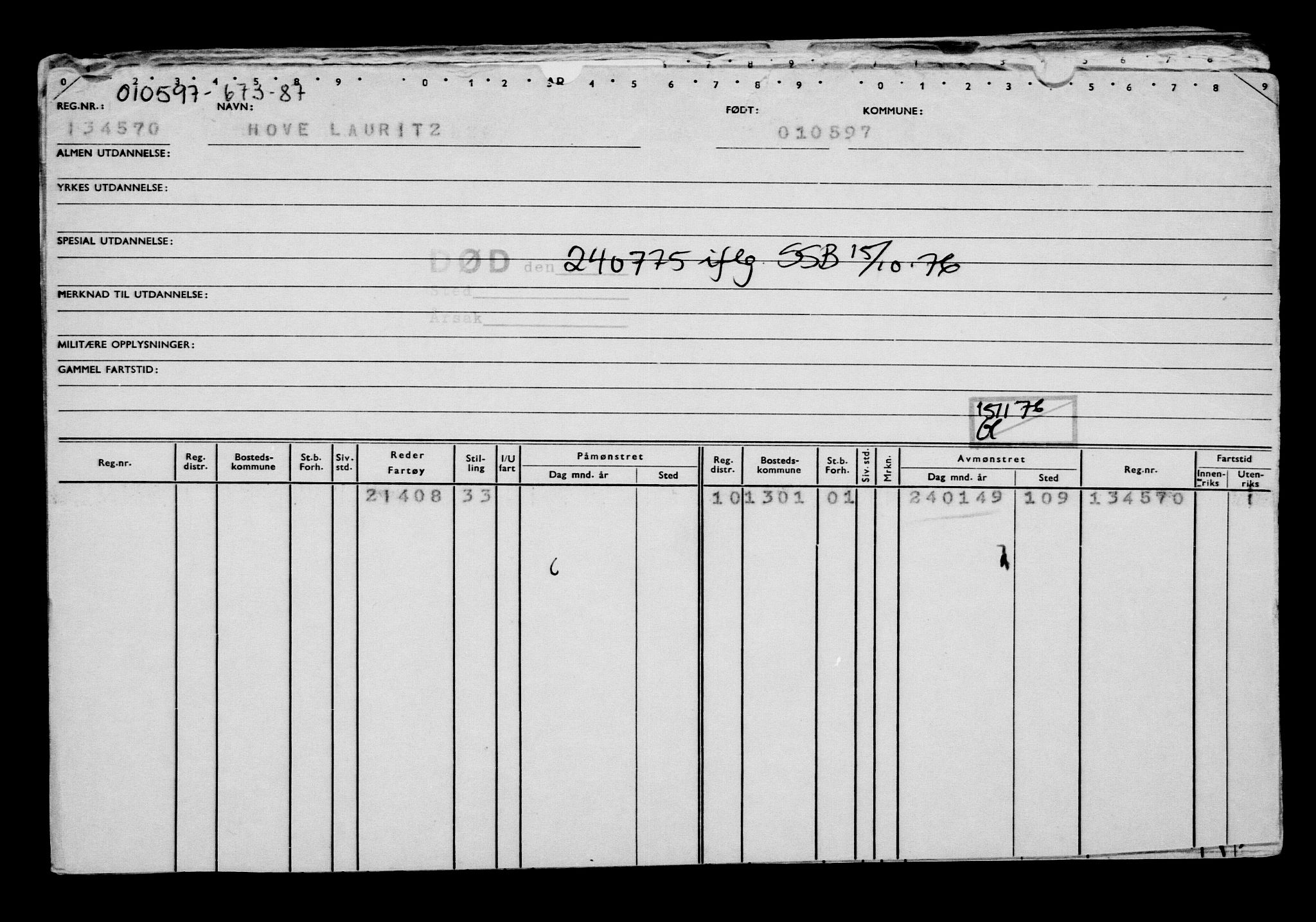 Direktoratet for sjømenn, AV/RA-S-3545/G/Gb/L0025: Hovedkort, 1897, s. 3