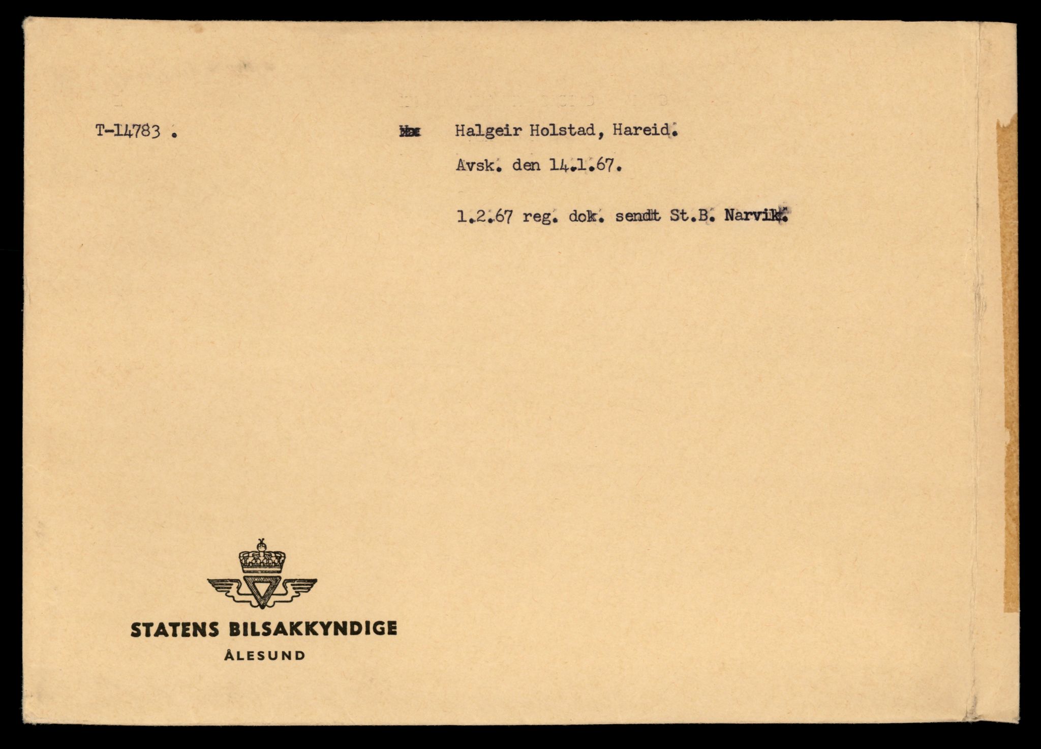 Møre og Romsdal vegkontor - Ålesund trafikkstasjon, AV/SAT-A-4099/F/Fe/L0048: Registreringskort for kjøretøy T 14721 - T 14863, 1927-1998, s. 1297