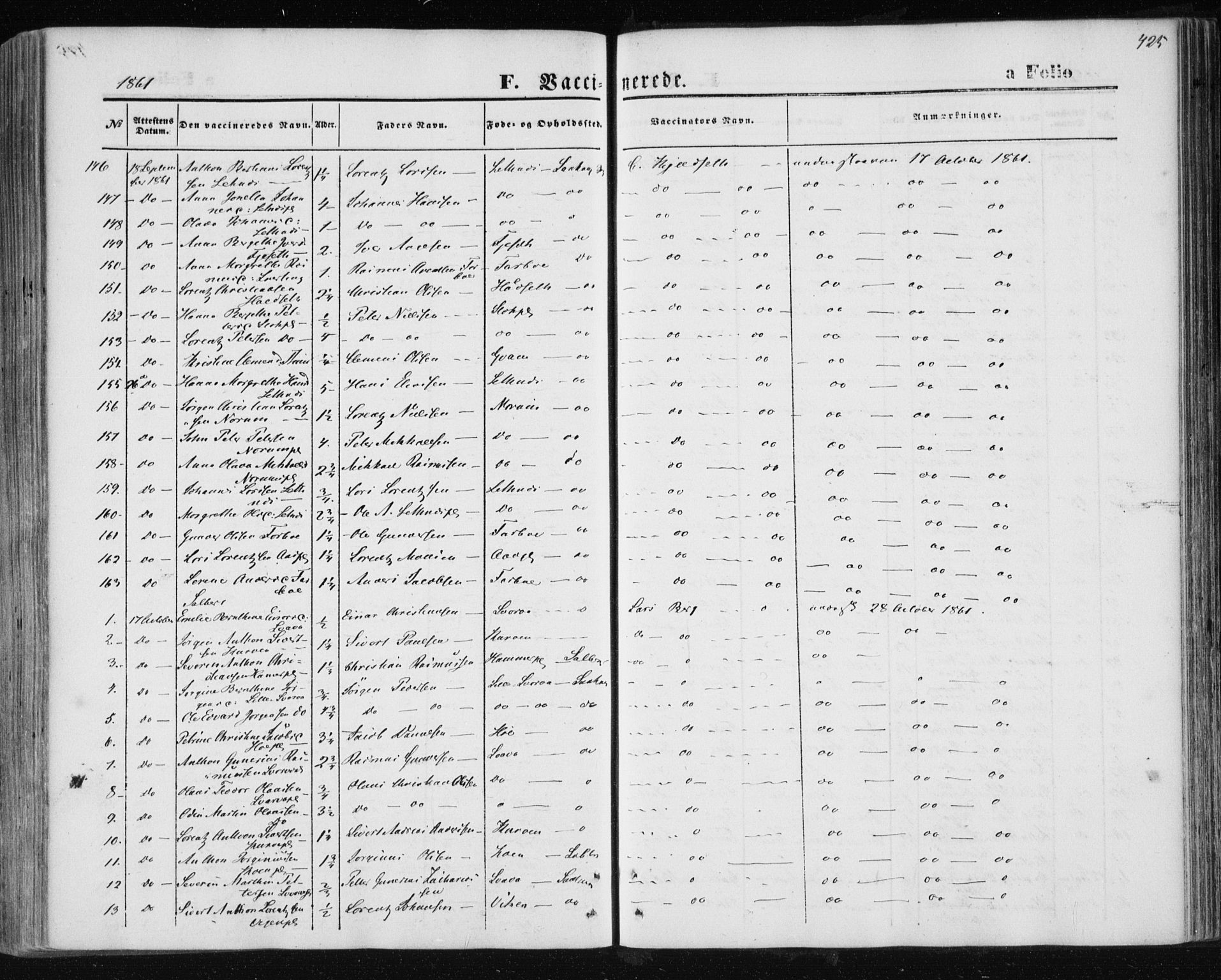 Ministerialprotokoller, klokkerbøker og fødselsregistre - Nord-Trøndelag, SAT/A-1458/730/L0283: Ministerialbok nr. 730A08, 1855-1865, s. 425