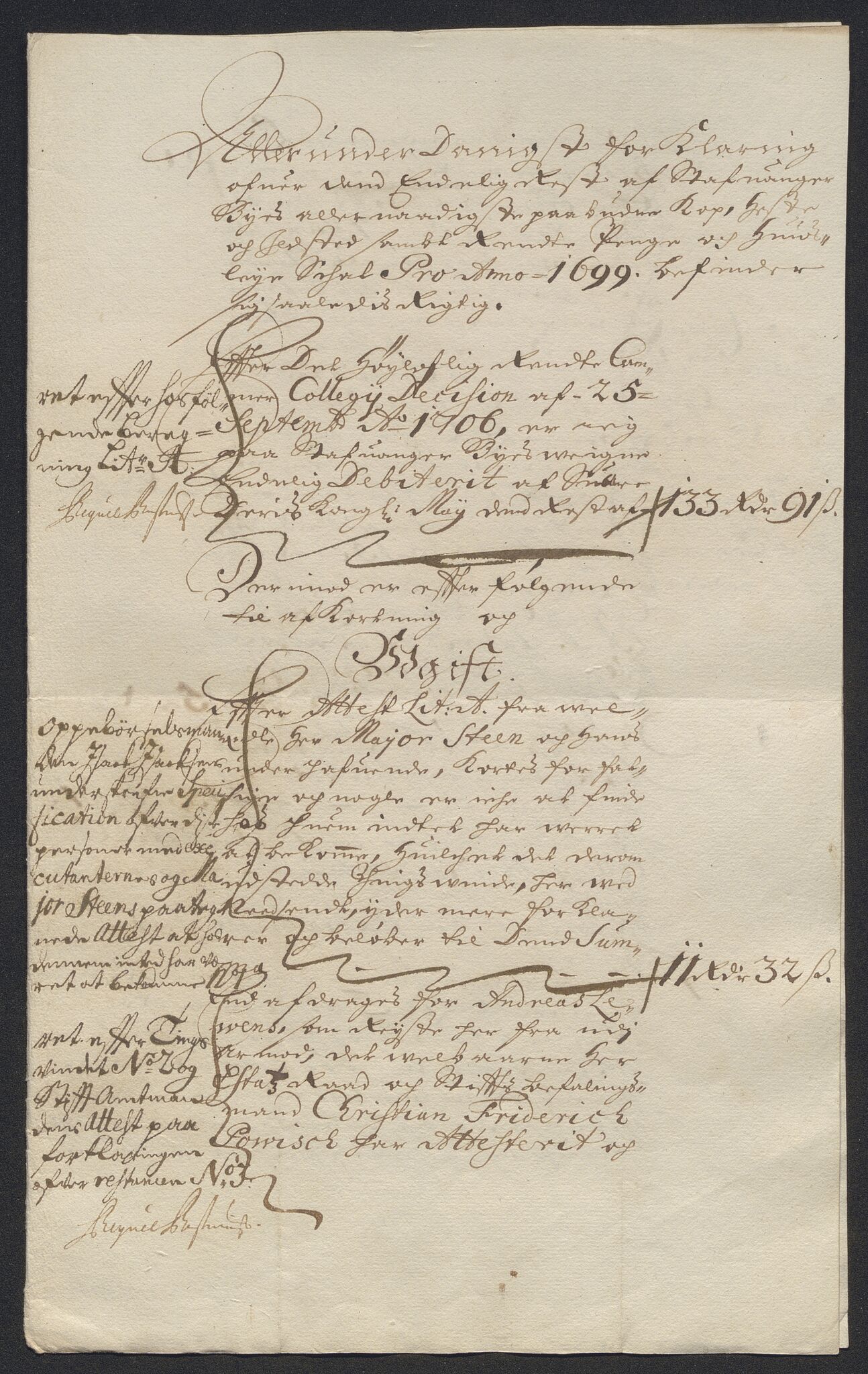 Rentekammeret inntil 1814, Reviderte regnskaper, Byregnskaper, AV/RA-EA-4066/R/Ro/L0302: [O4] Kontribusjonsregnskap, 1687-1711, s. 230