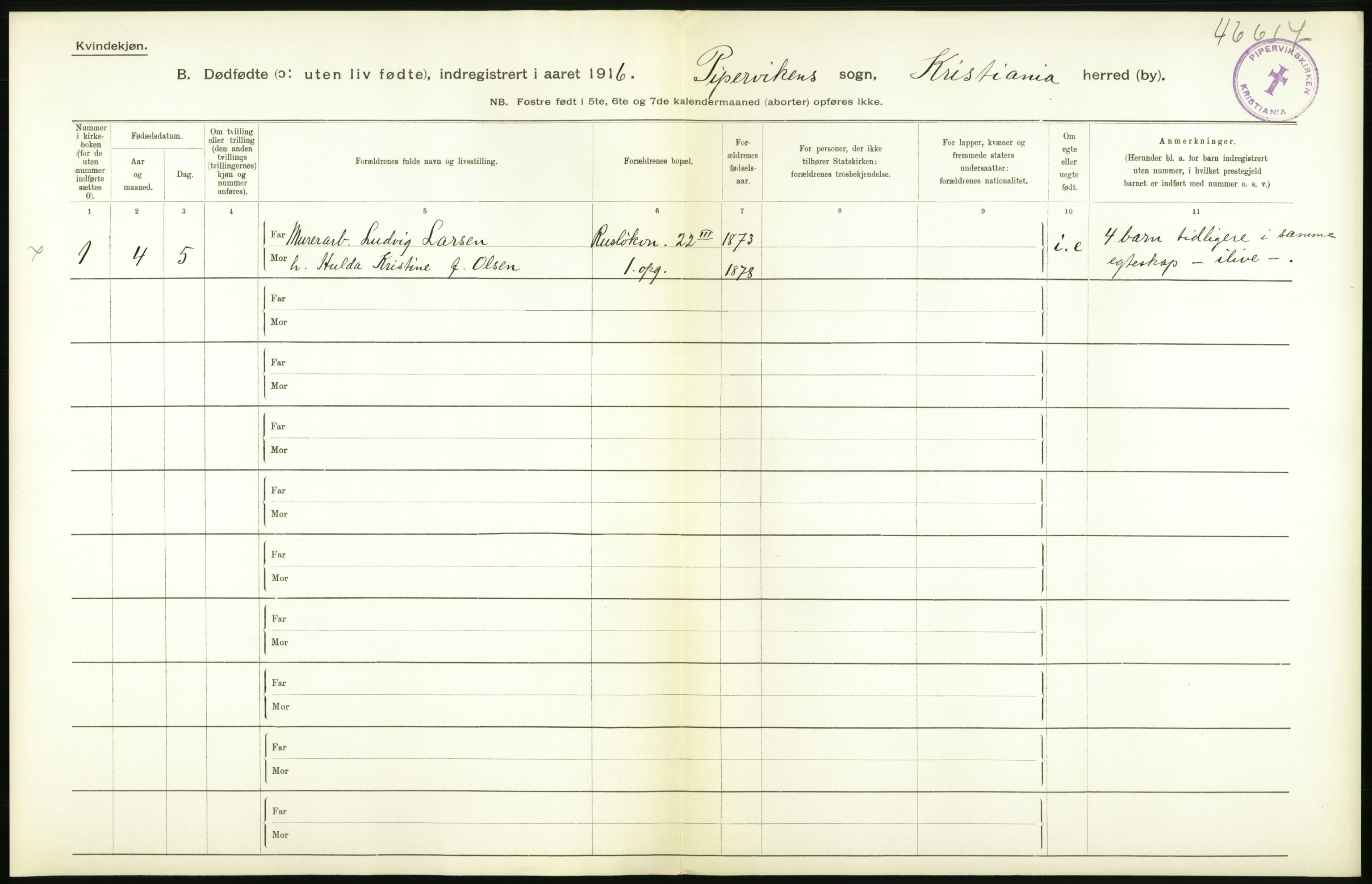 Statistisk sentralbyrå, Sosiodemografiske emner, Befolkning, AV/RA-S-2228/D/Df/Dfb/Dfbf/L0010: Kristiania: Døde, dødfødte., 1916, s. 634