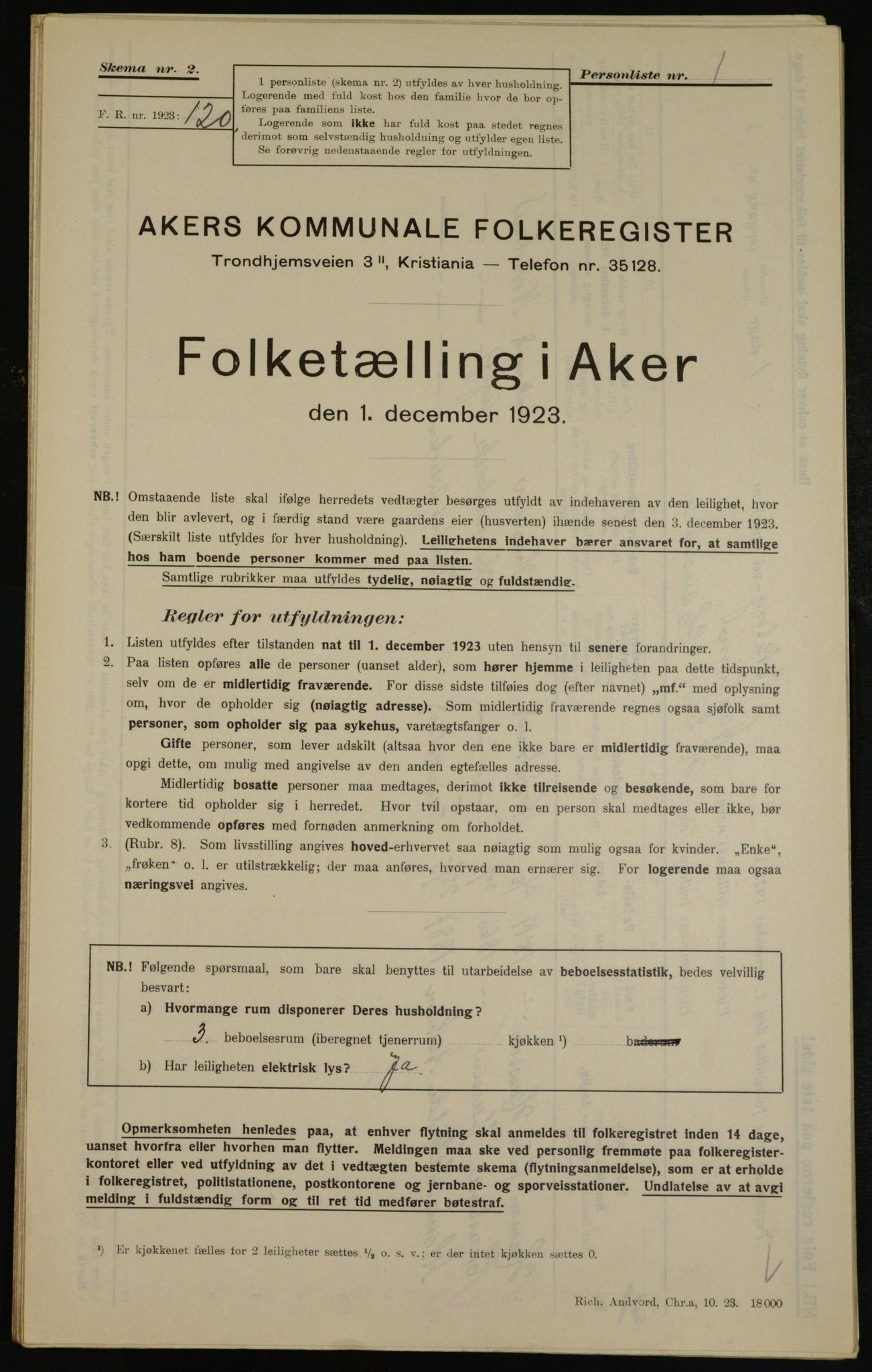 , Kommunal folketelling 1.12.1923 for Aker, 1923, s. 37316