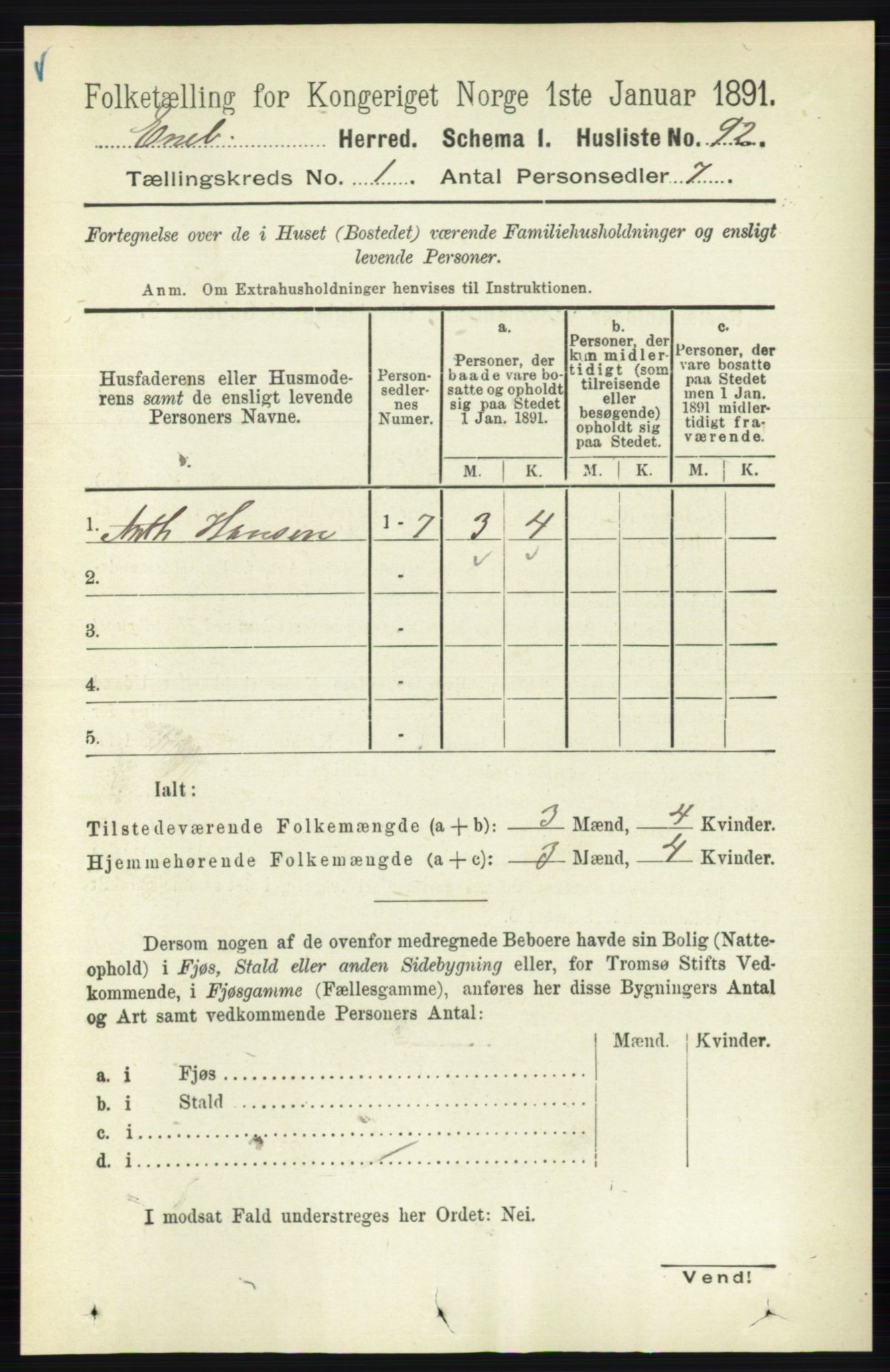 RA, Folketelling 1891 for 0229 Enebakk herred, 1891, s. 118