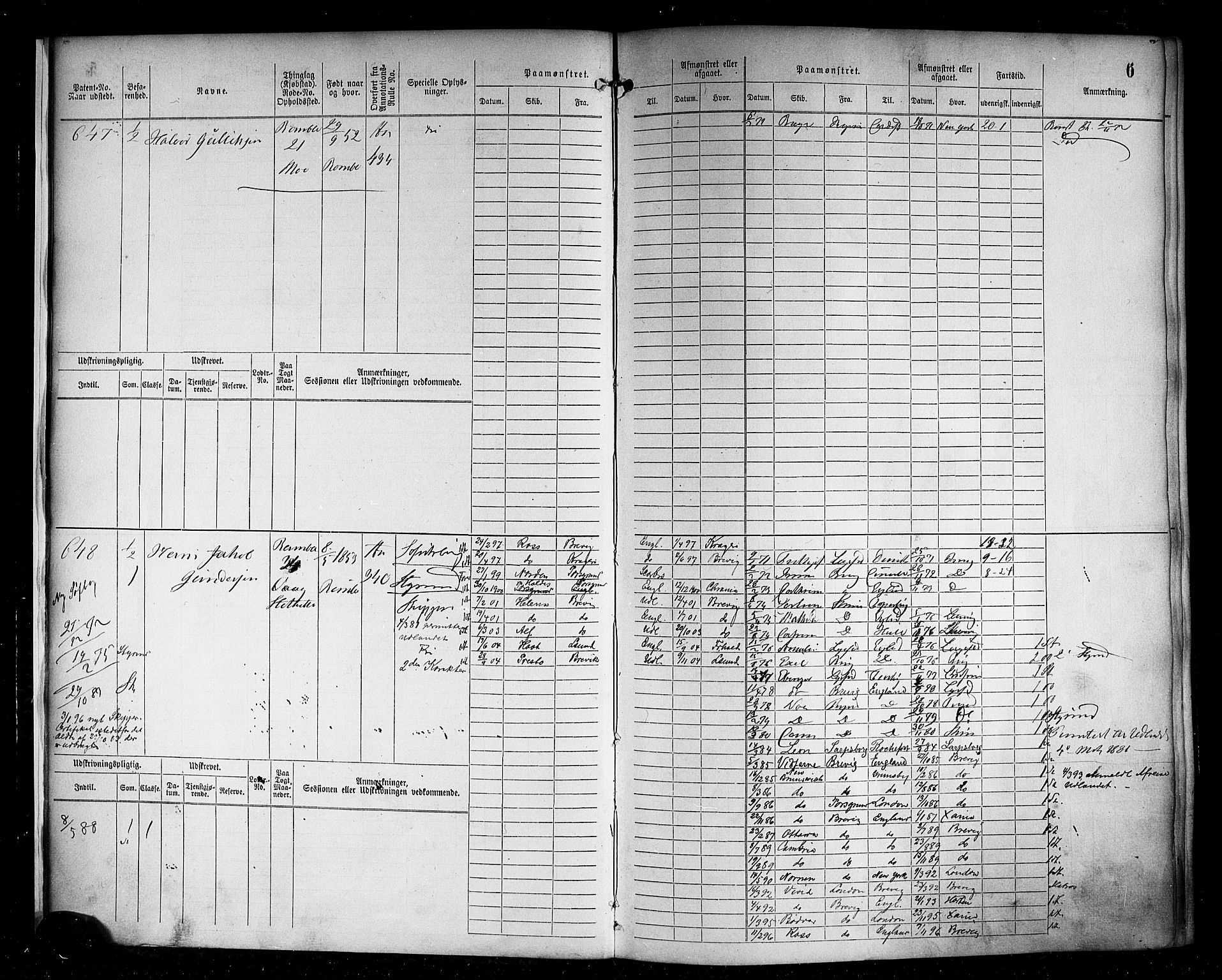 Langesund innrulleringskontor, AV/SAKO-A-831/F/Fc/L0005: Hovedrulle, 1871-1892, s. 8