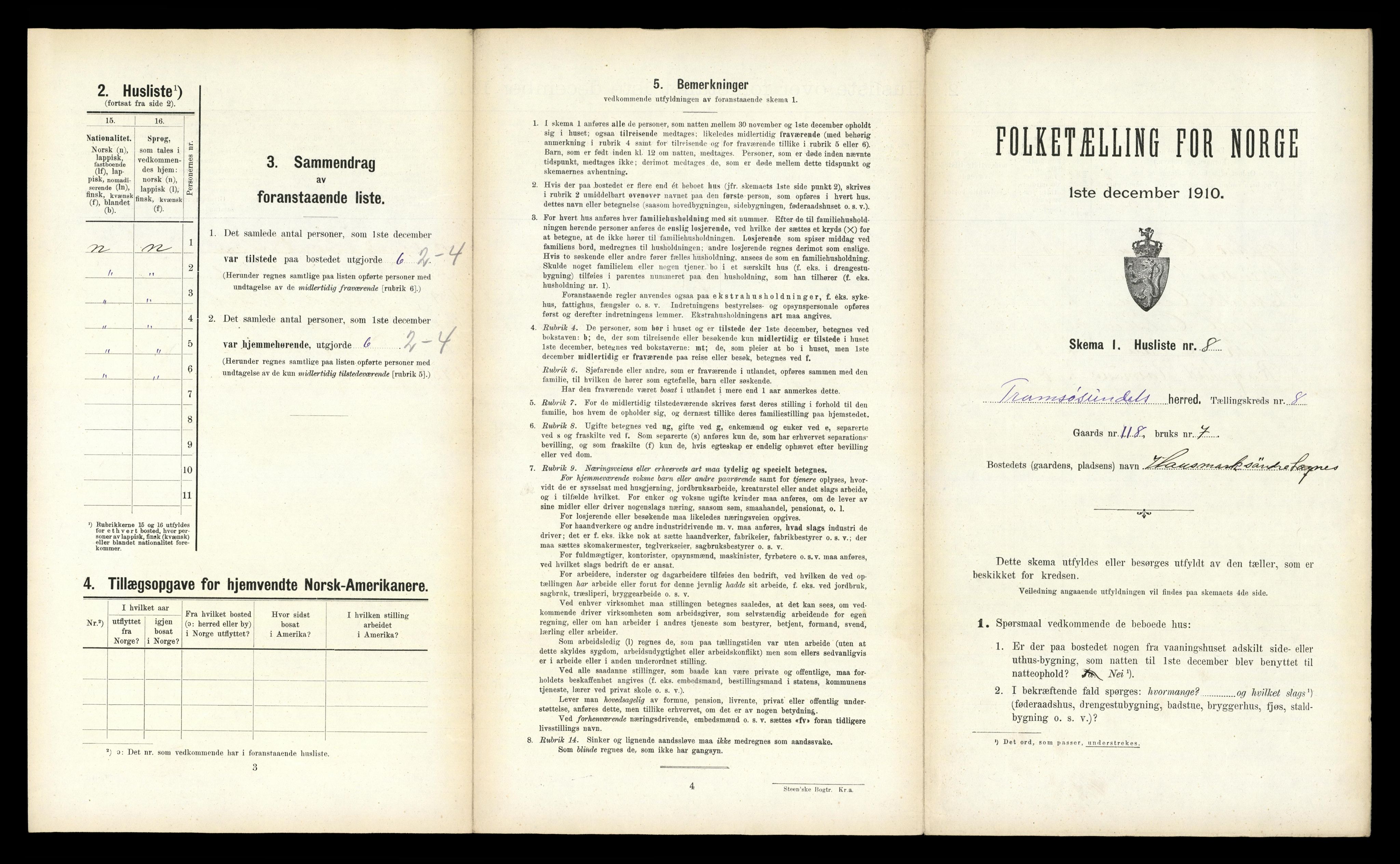 RA, Folketelling 1910 for 1934 Tromsøysund herred, 1910, s. 1443