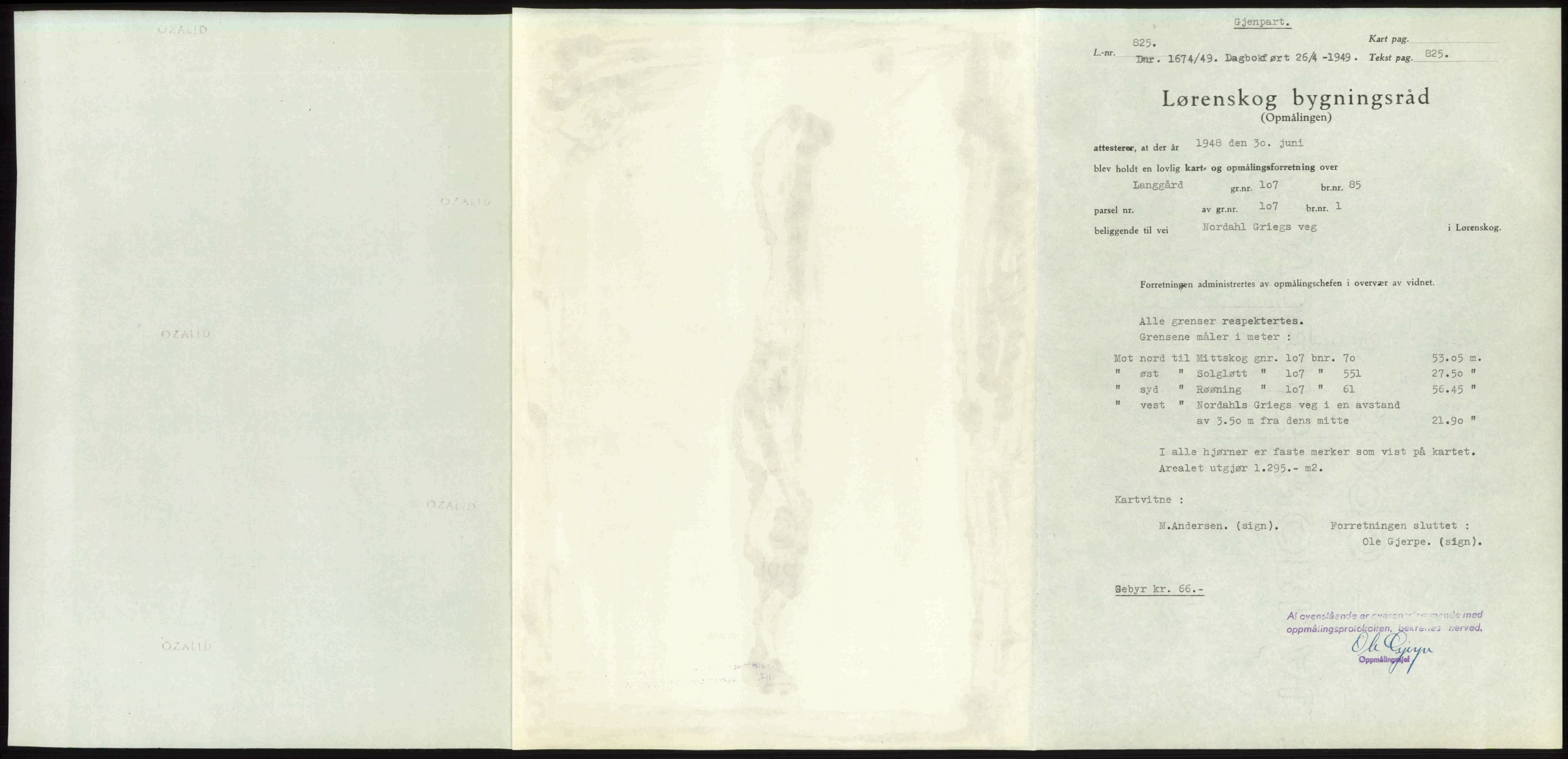 Nedre Romerike sorenskriveri, SAO/A-10469/G/Gb/Gbd/L0025: Pantebok nr. 25, 1949-1949, Dagboknr: 1674/1949