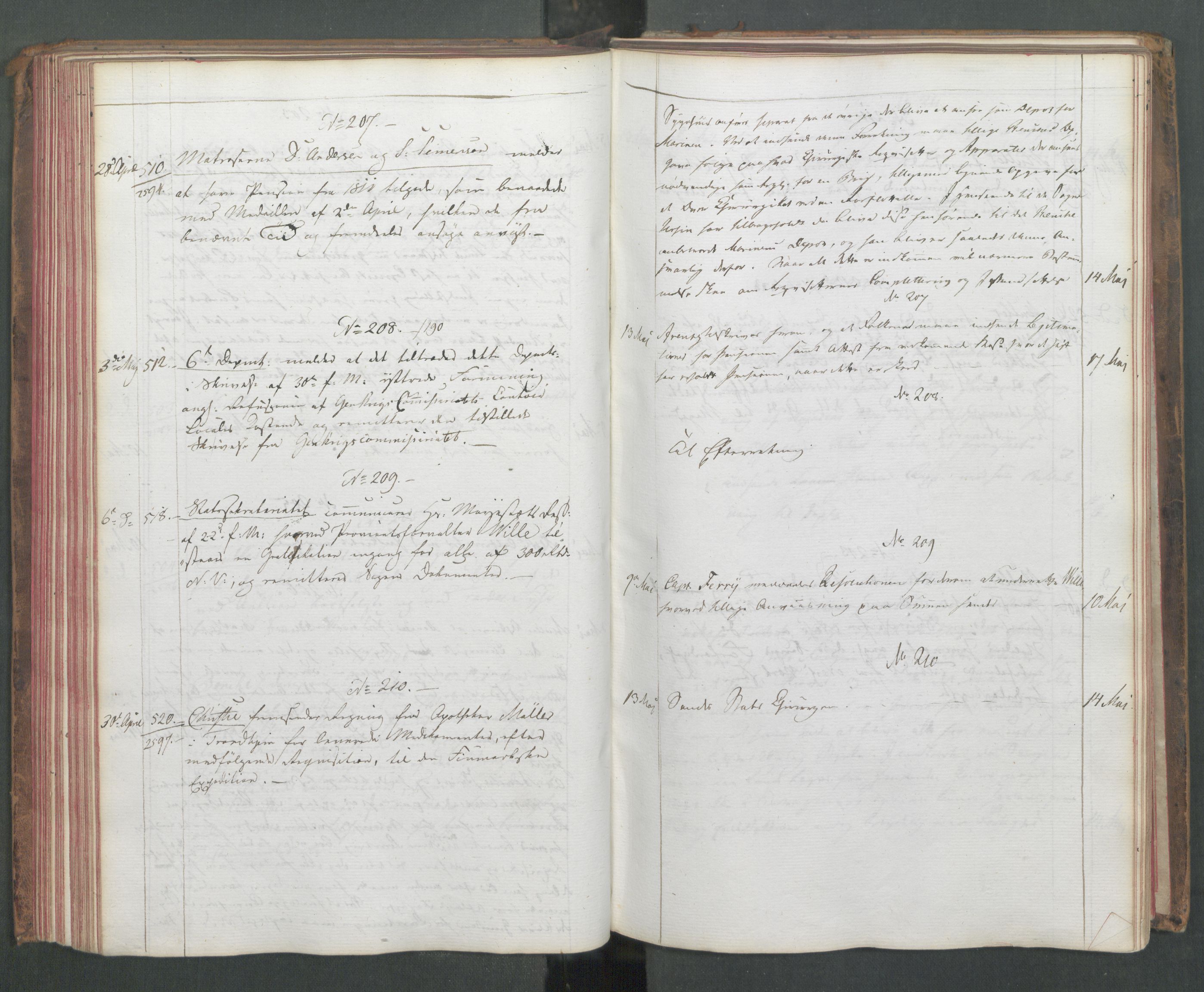 Marinedepartementet/ Marine- og postdepartementet, AV/RA-RAFA-3792/C/L0003: 7de Departements Journal, 1815-1816