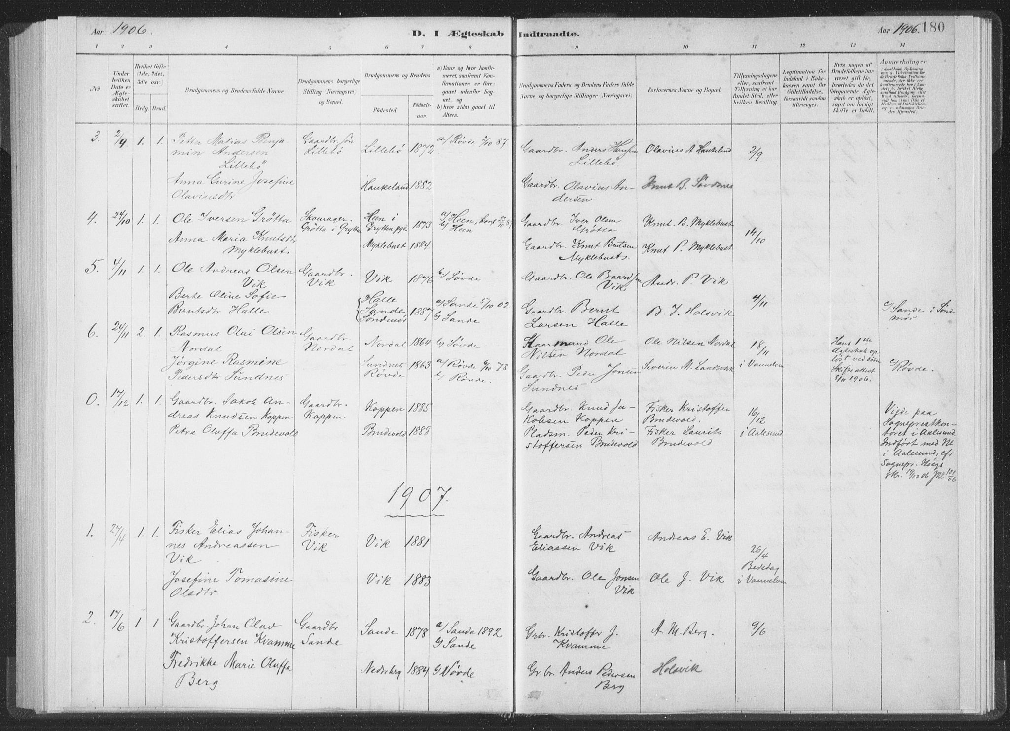 Ministerialprotokoller, klokkerbøker og fødselsregistre - Møre og Romsdal, AV/SAT-A-1454/502/L0025: Ministerialbok nr. 502A03, 1885-1909, s. 180