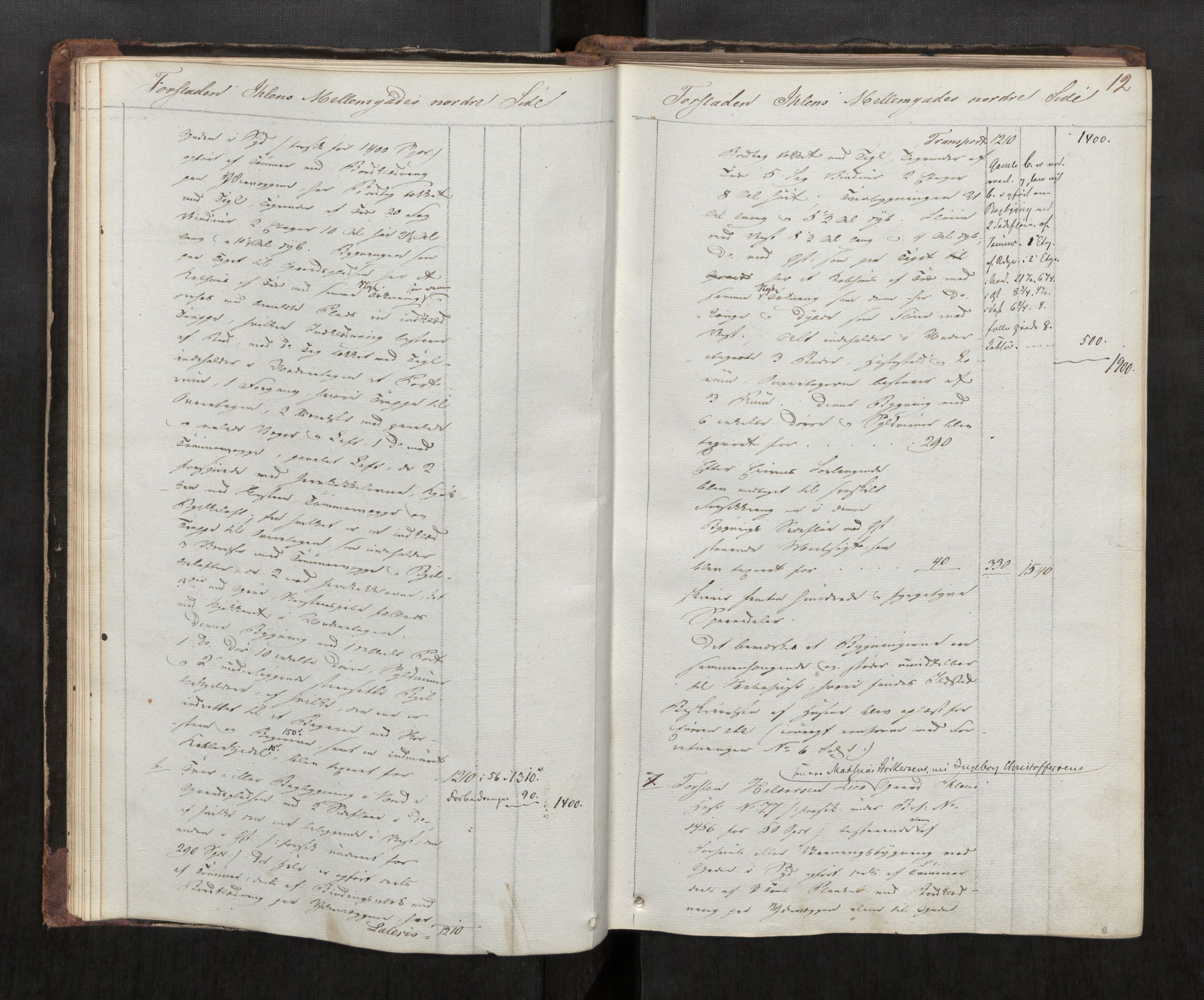 Norges Brannkasse Trondheim magistrat, AV/SAT-A-5590/Fa/L0024: Branntakstprotokoll E, 1846, s. 11b-12a