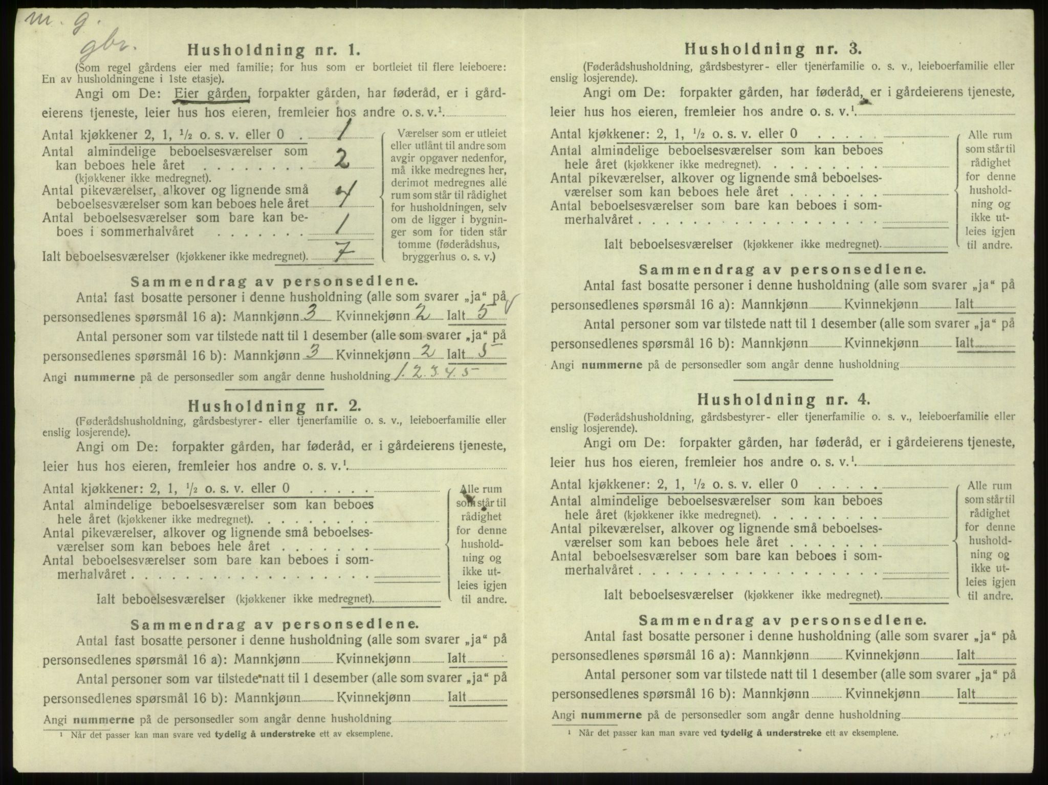 SAB, Folketelling 1920 for 1425 Hafslo herred, 1920, s. 764