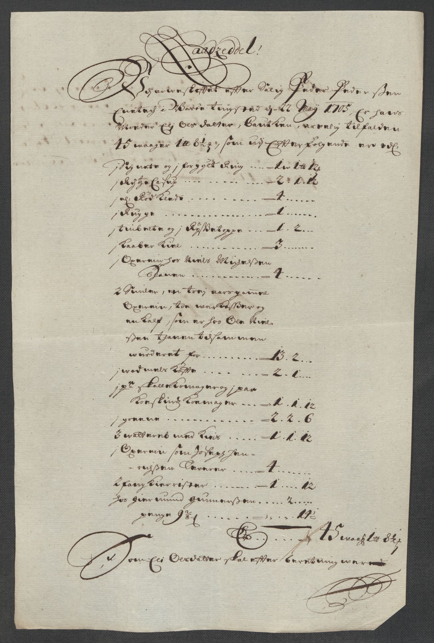 Rentekammeret inntil 1814, Reviderte regnskaper, Fogderegnskap, RA/EA-4092/R69/L4853: Fogderegnskap Finnmark/Vardøhus, 1705-1706, s. 99