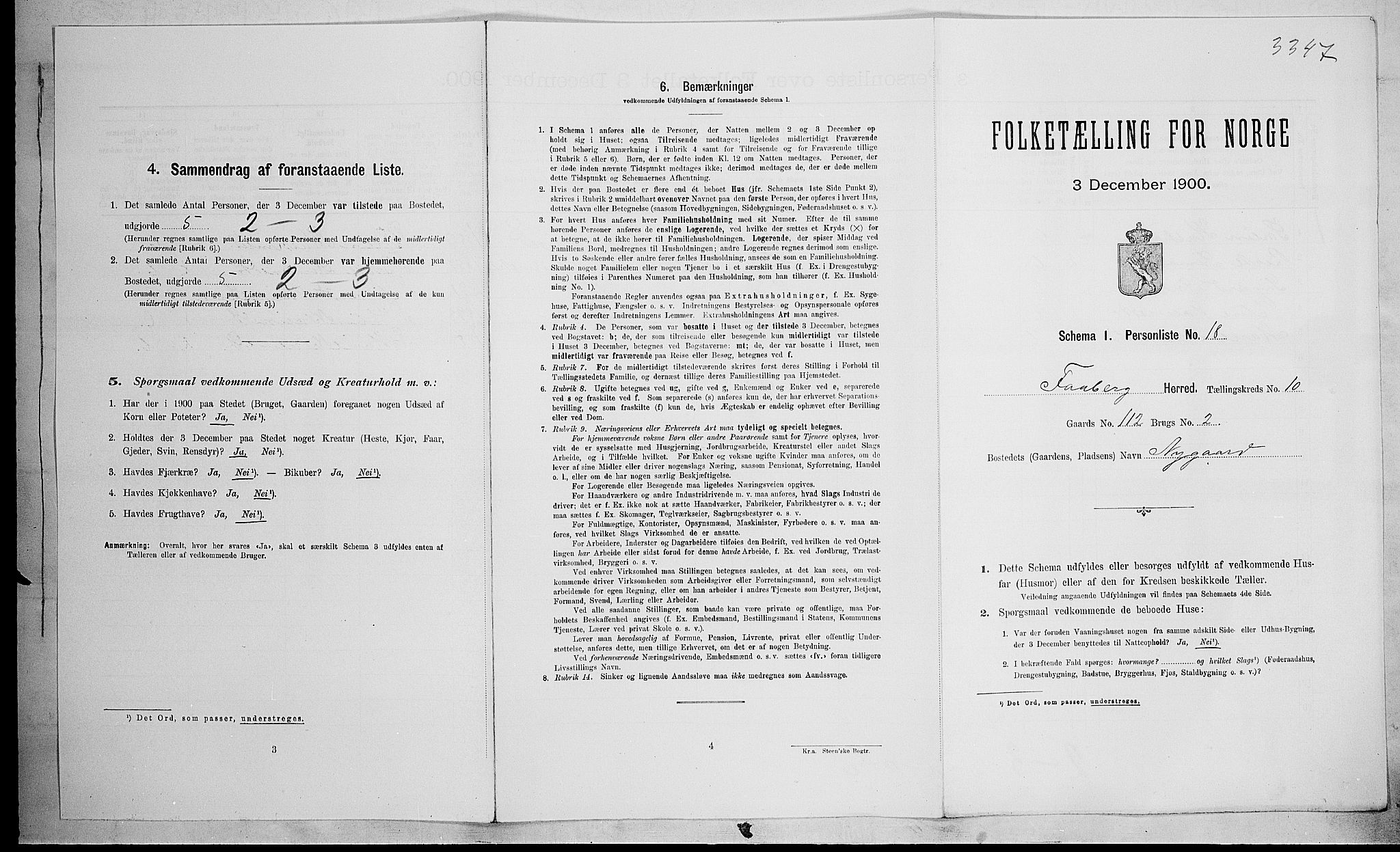 SAH, Folketelling 1900 for 0524 Fåberg herred, 1900, s. 1056