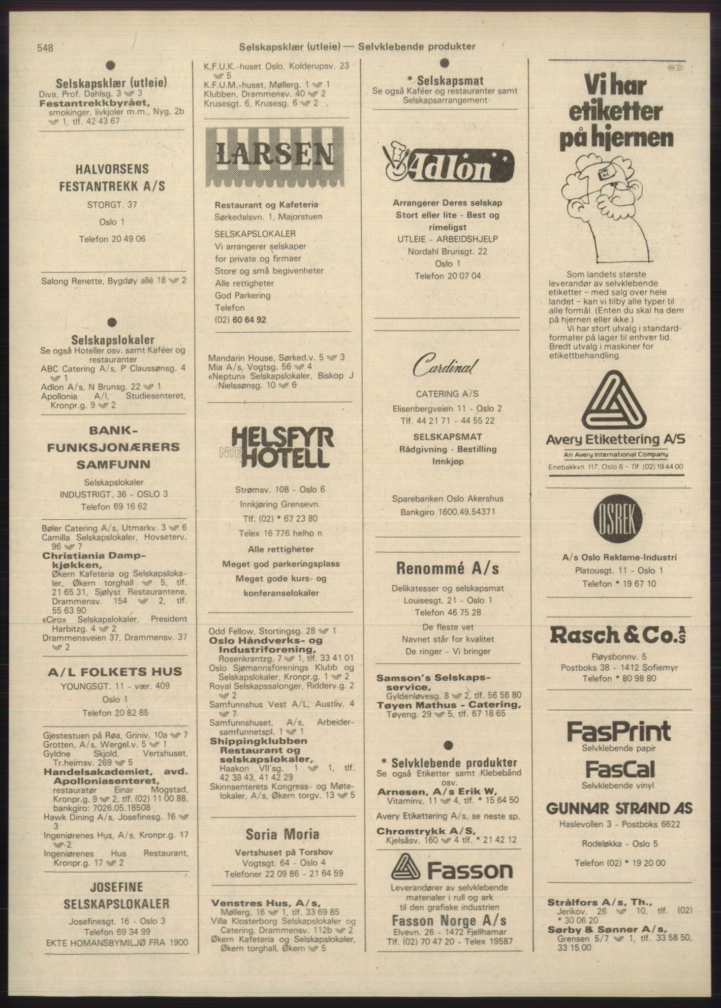 Kristiania/Oslo adressebok, PUBL/-, 1980-1981, s. 548