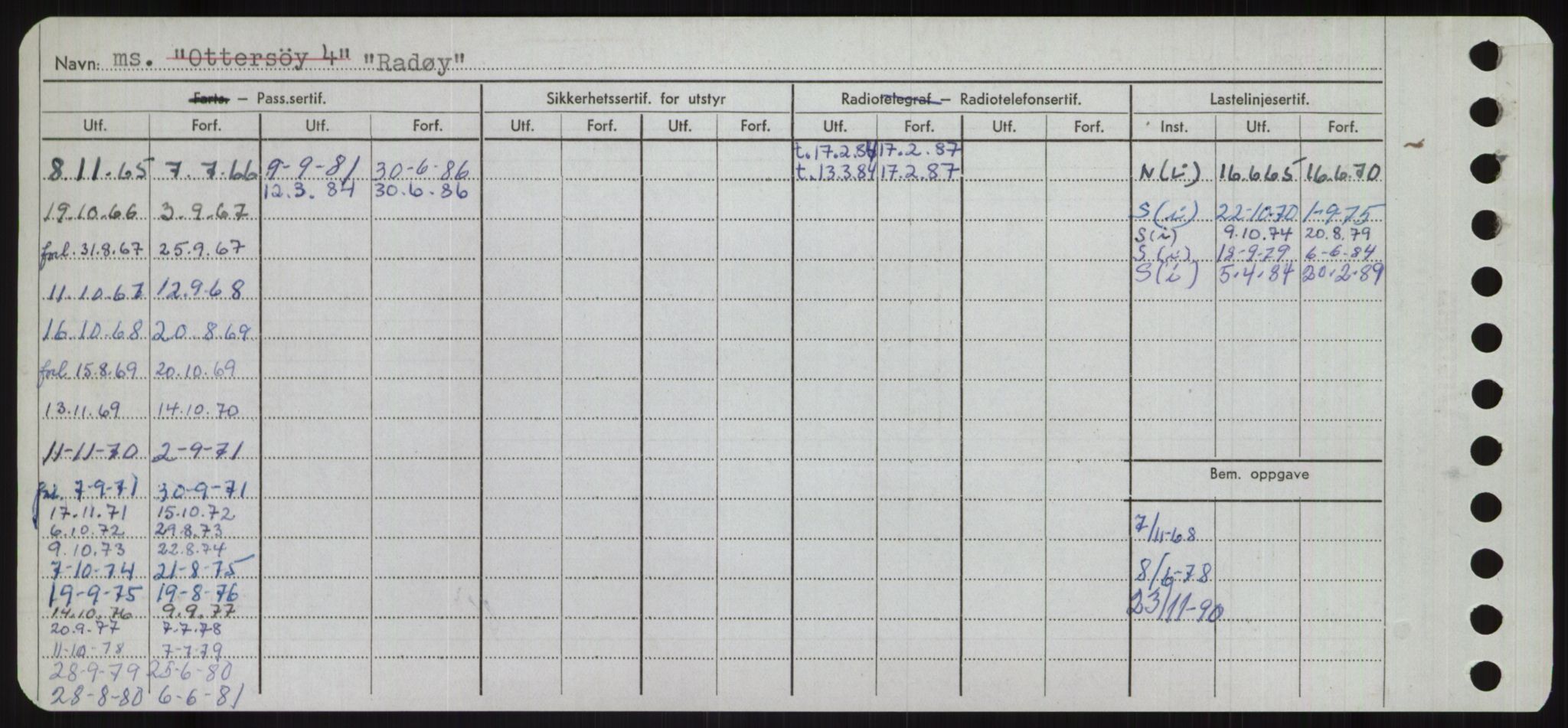 Sjøfartsdirektoratet med forløpere, Skipsmålingen, RA/S-1627/H/Ha/L0004/0002: Fartøy, Mas-R / Fartøy, Odin-R, s. 486