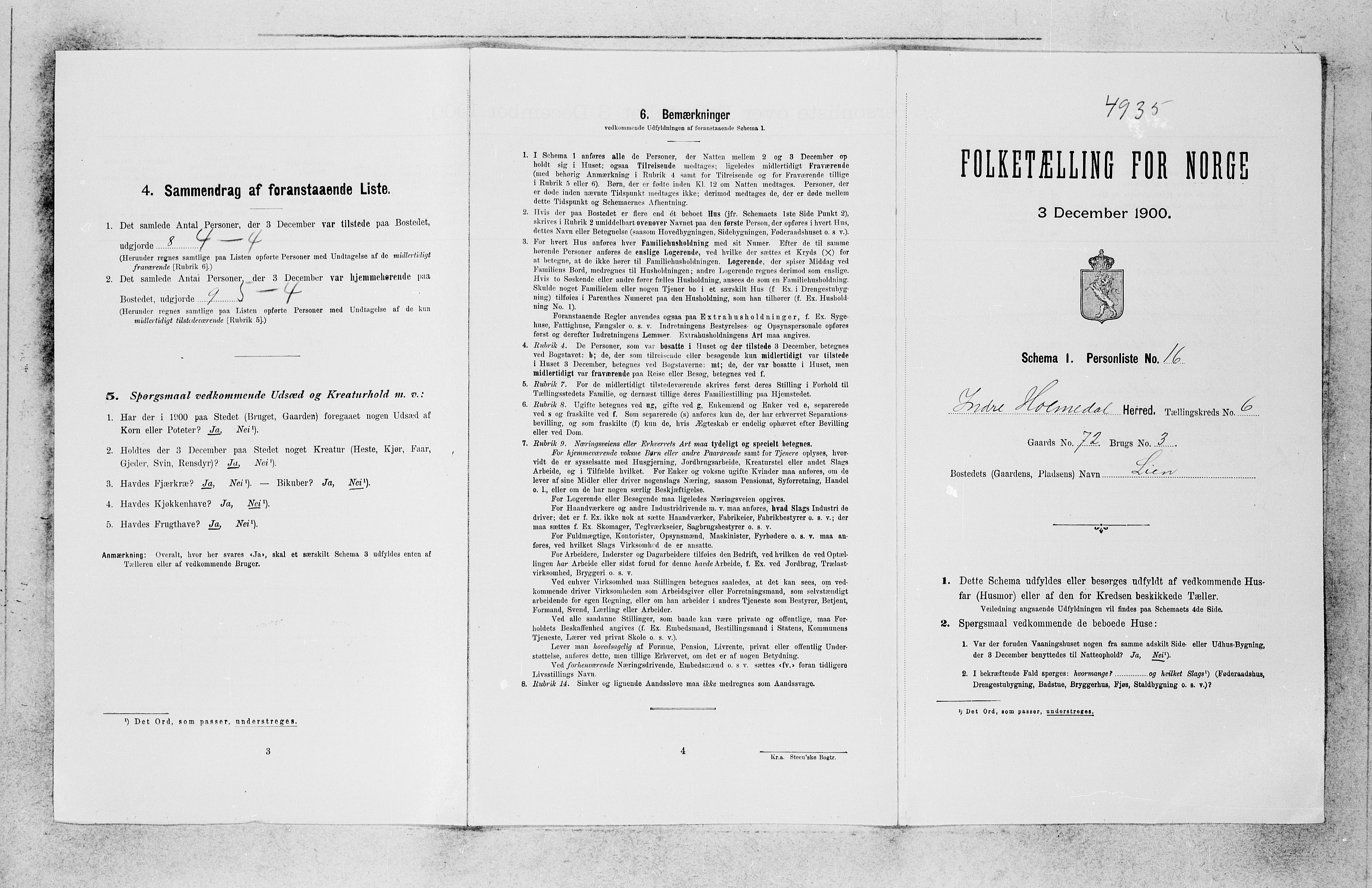 SAB, Folketelling 1900 for 1430 Indre Holmedal herred, 1900, s. 553