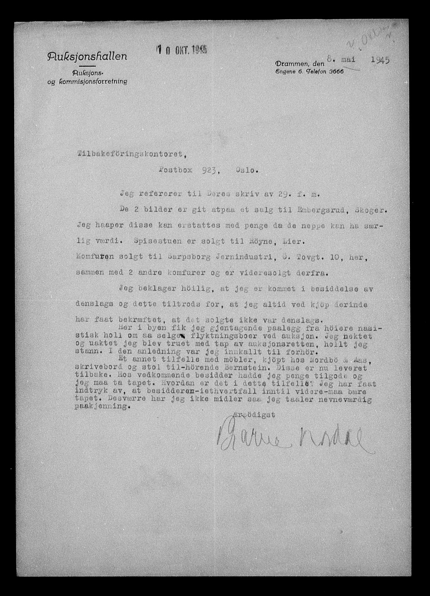 Justisdepartementet, Tilbakeføringskontoret for inndratte formuer, AV/RA-S-1564/H/Hc/Hcc/L0972: --, 1945-1947, s. 294
