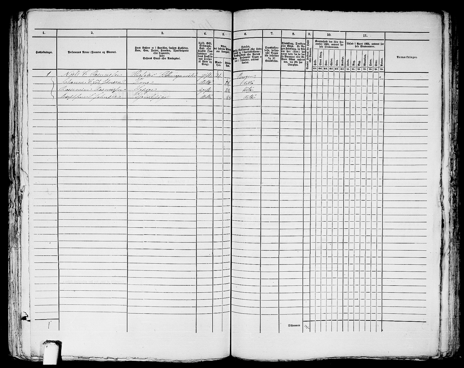 RA, Folketelling 1865 for 1301 Bergen kjøpstad, 1865, s. 864