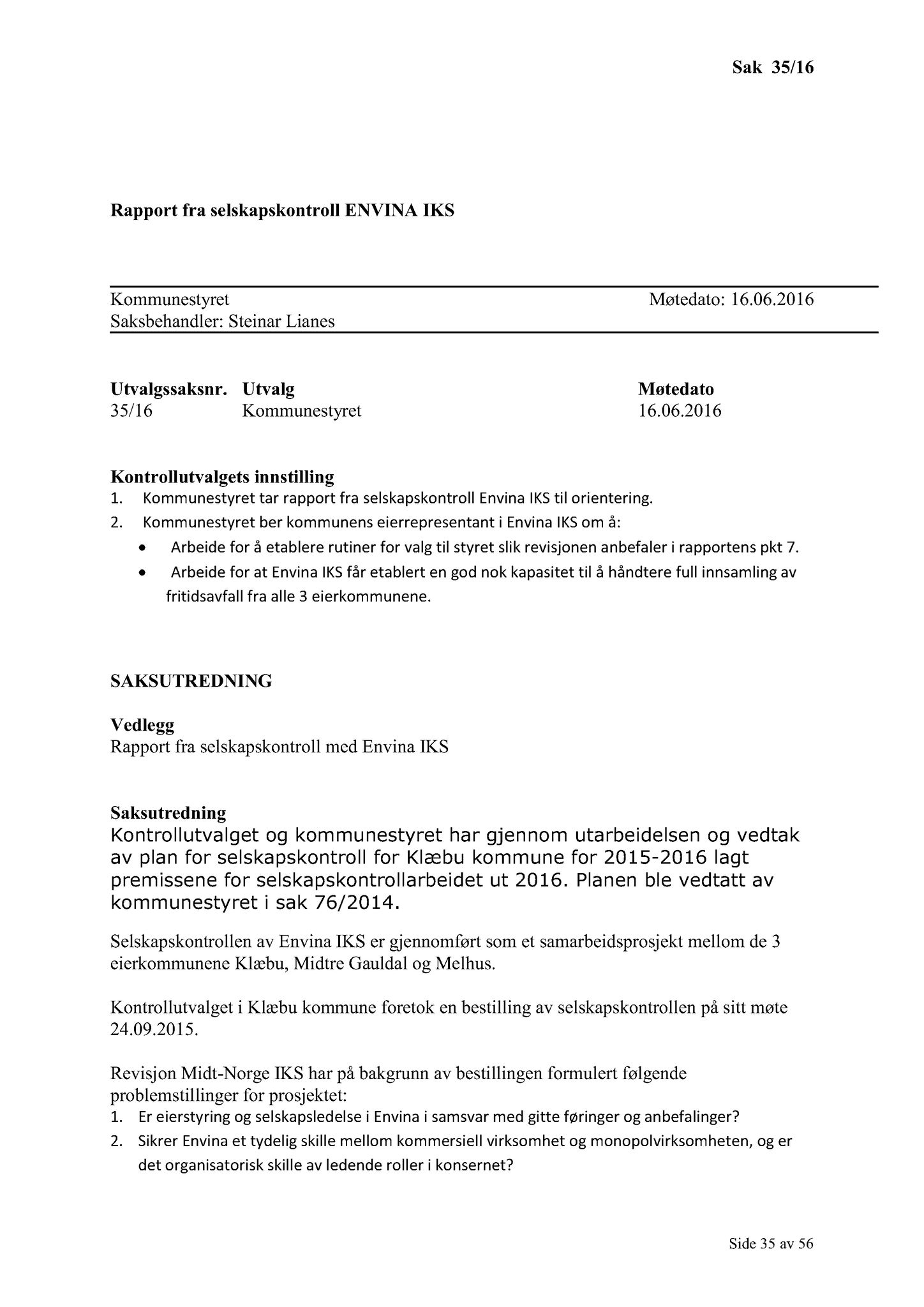 Klæbu Kommune, TRKO/KK/01-KS/L009: Kommunestyret - Møtedokumenter, 2016, s. 842