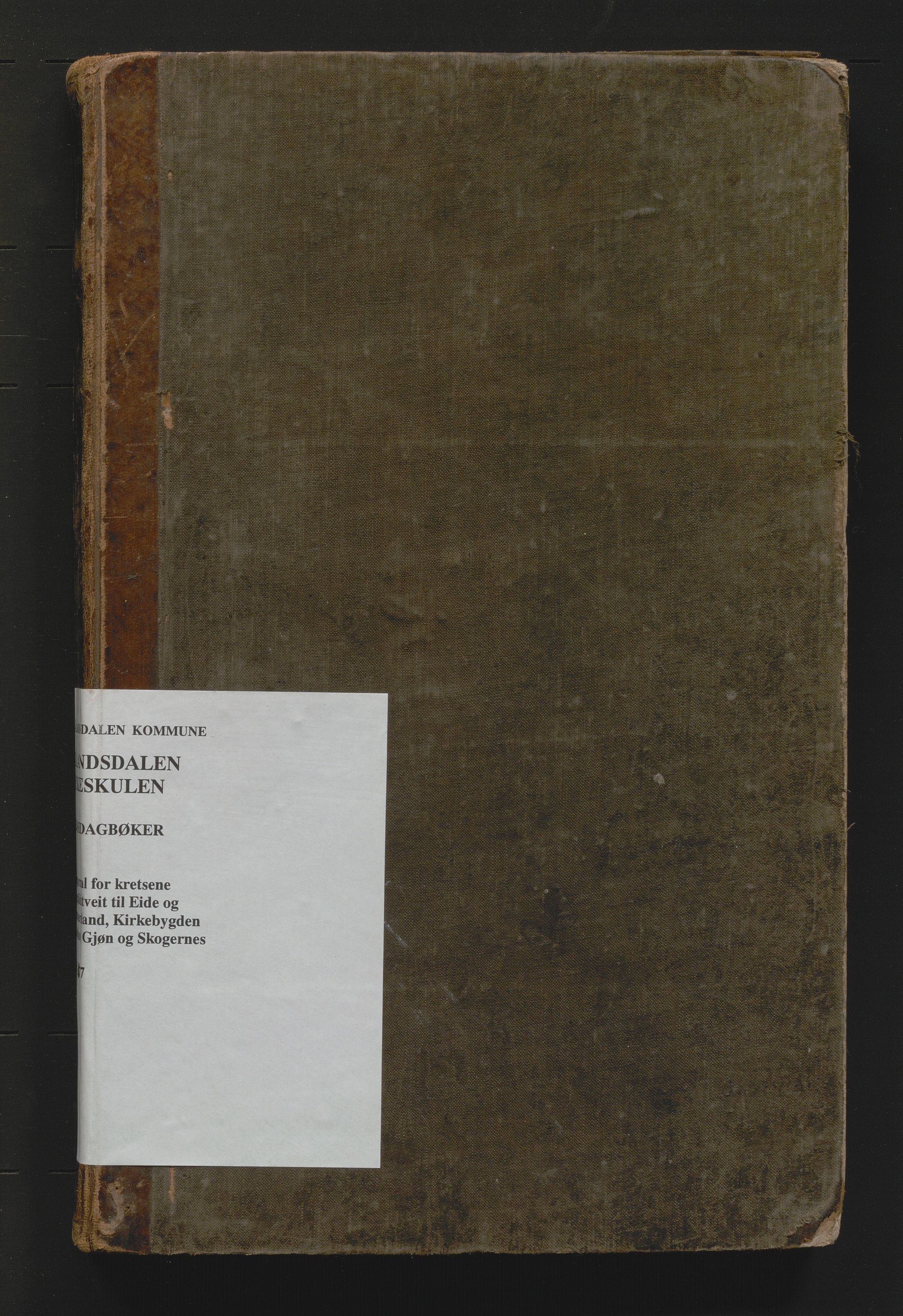 Hålandsdalen kommune. Barneskulane, IKAH/1239-231/G/Ga/L0001: Dagjournal for læreren i Fuse Præstegjeld, 1863-1877