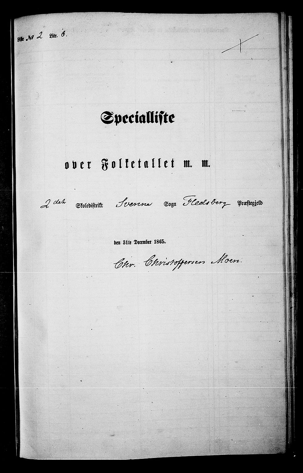 RA, Folketelling 1865 for 0631P Flesberg prestegjeld, 1865, s. 40