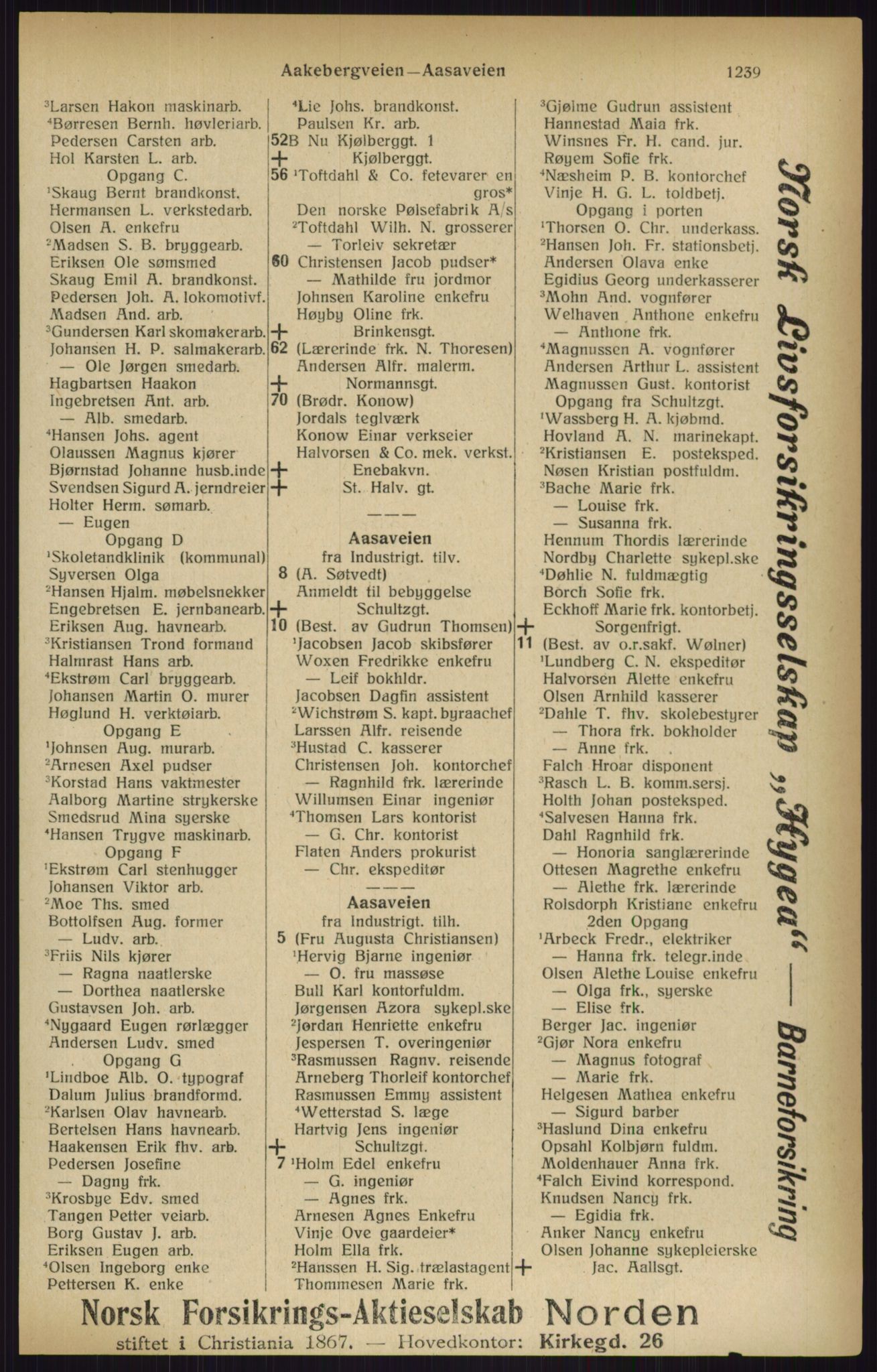 Kristiania/Oslo adressebok, PUBL/-, 1916, s. 1239