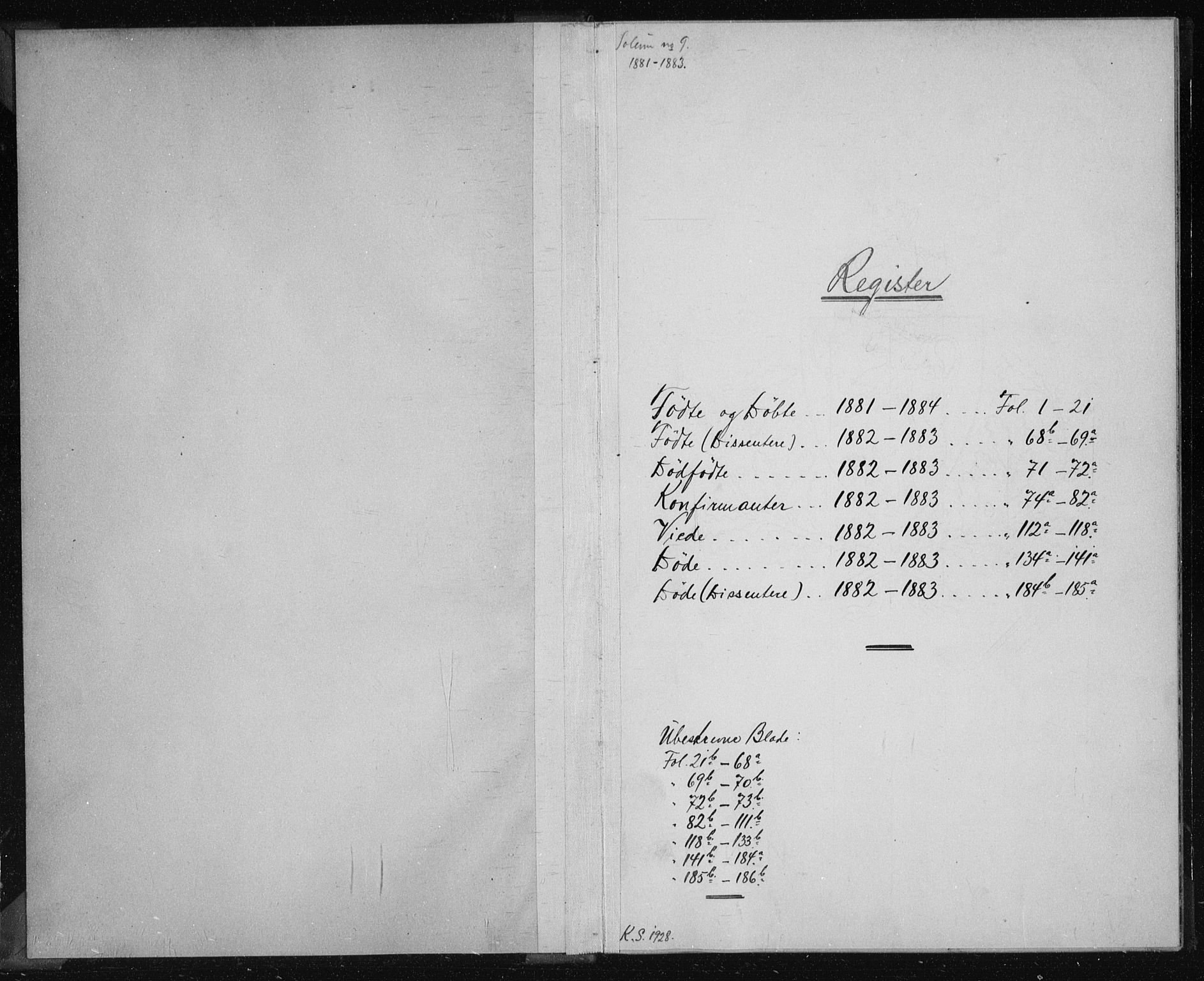 Solum kirkebøker, SAKO/A-306/G/Ga/L0006: Klokkerbok nr. I 6, 1882-1883