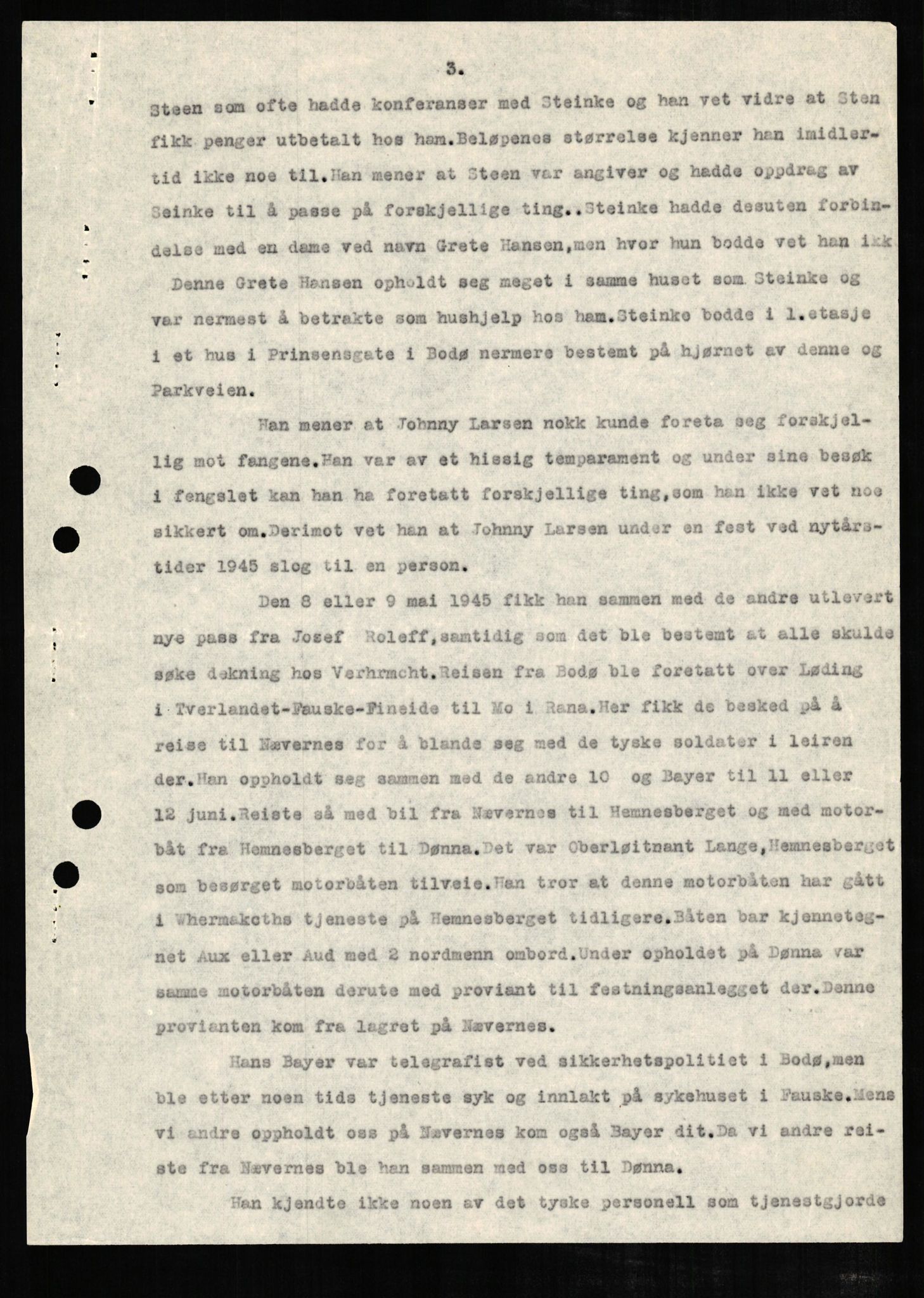 Forsvaret, Forsvarets overkommando II, AV/RA-RAFA-3915/D/Db/L0006: CI Questionaires. Tyske okkupasjonsstyrker i Norge. Tyskere., 1945-1946, s. 412