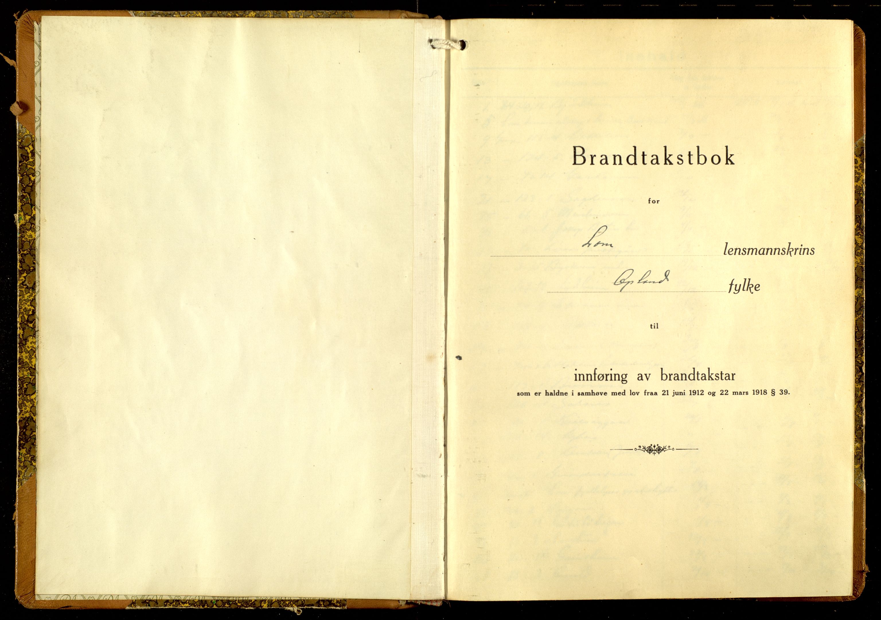 Norges Brannkasse, Lom, AV/SAH-NBRANL-032/F/L0007: Branntakstprotokoll, 1936-1939