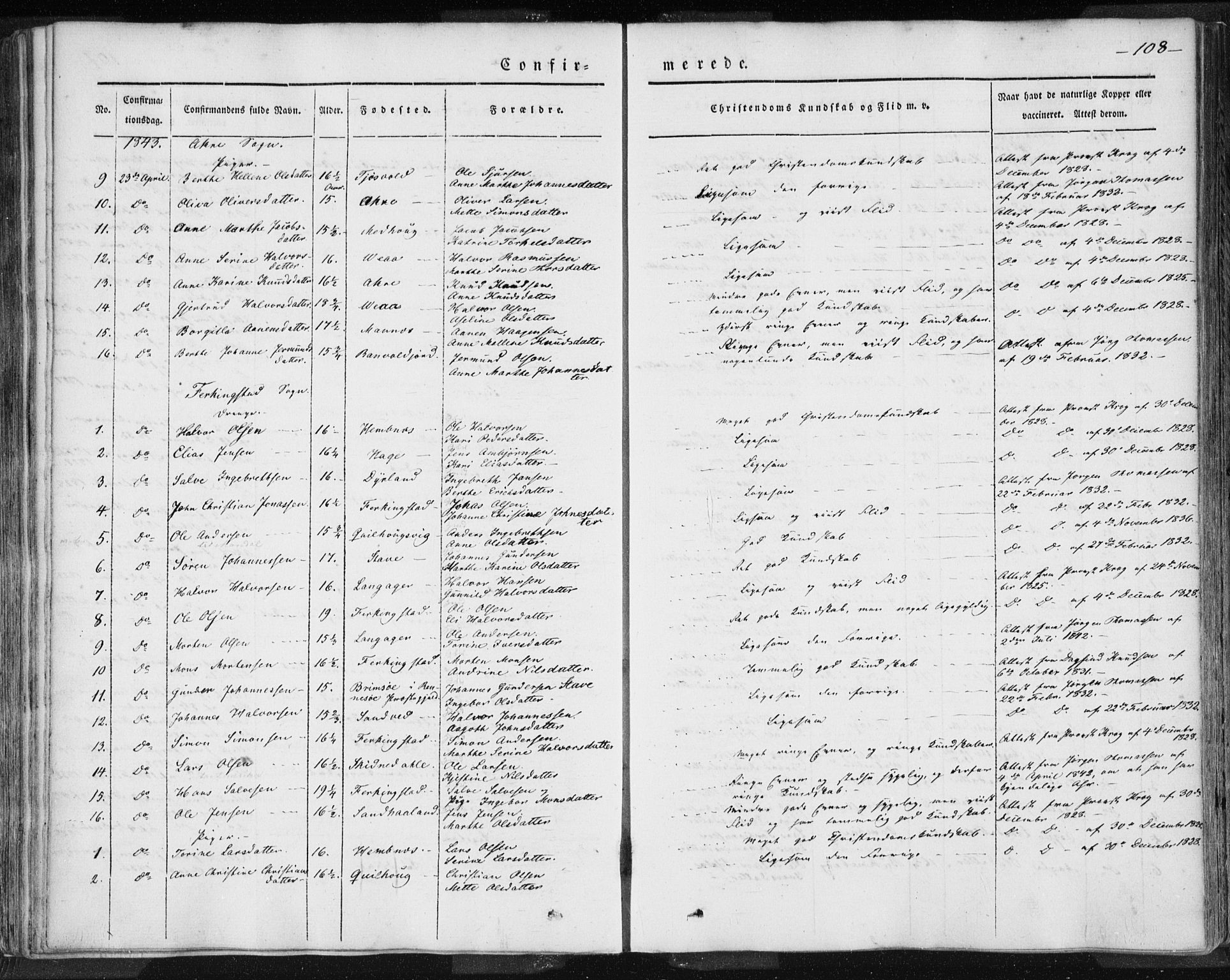 Skudenes sokneprestkontor, AV/SAST-A -101849/H/Ha/Haa/L0002: Ministerialbok nr. A 2.1, 1841-1846, s. 108