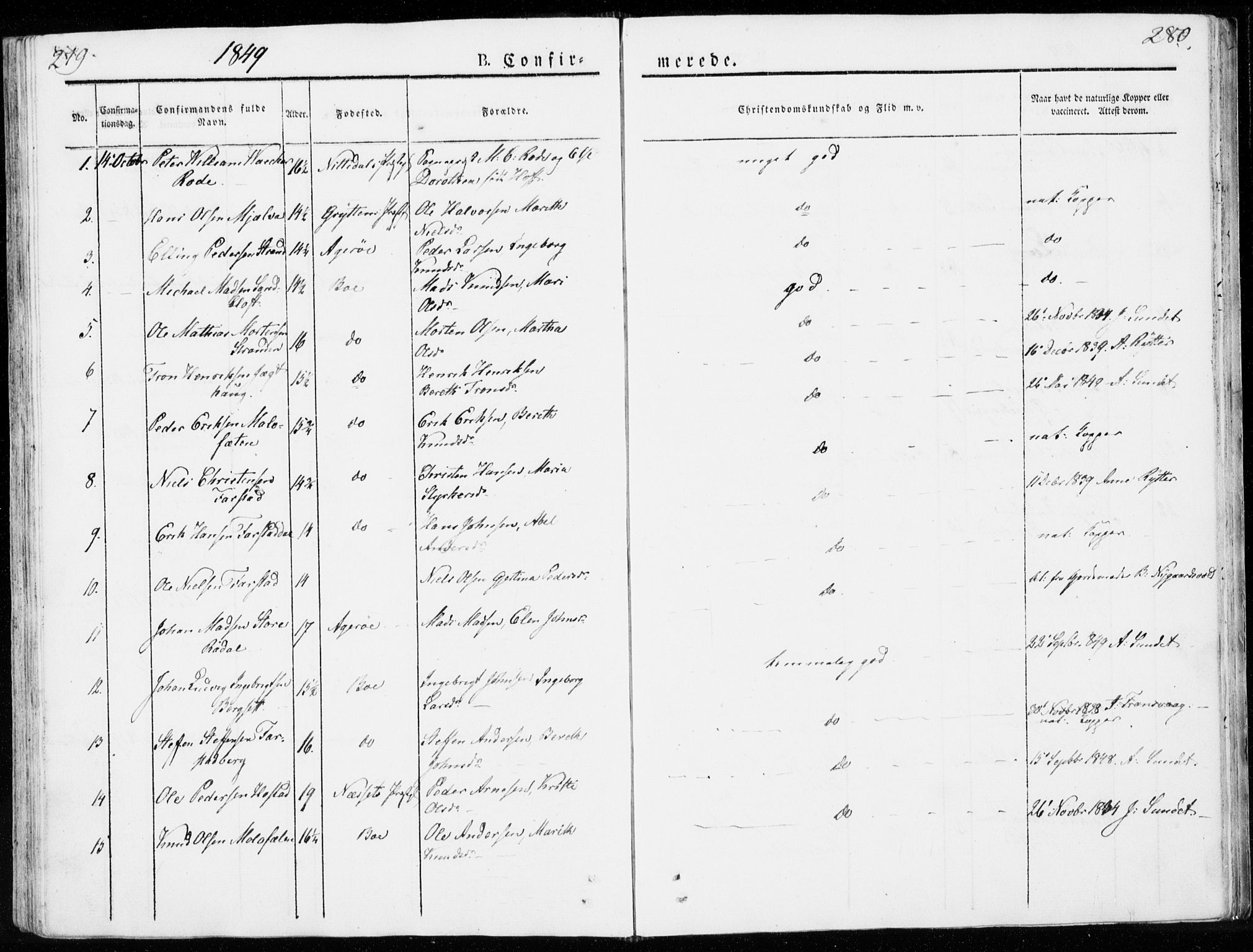 Ministerialprotokoller, klokkerbøker og fødselsregistre - Møre og Romsdal, SAT/A-1454/566/L0766: Ministerialbok nr. 566A05, 1842-1851, s. 279-280