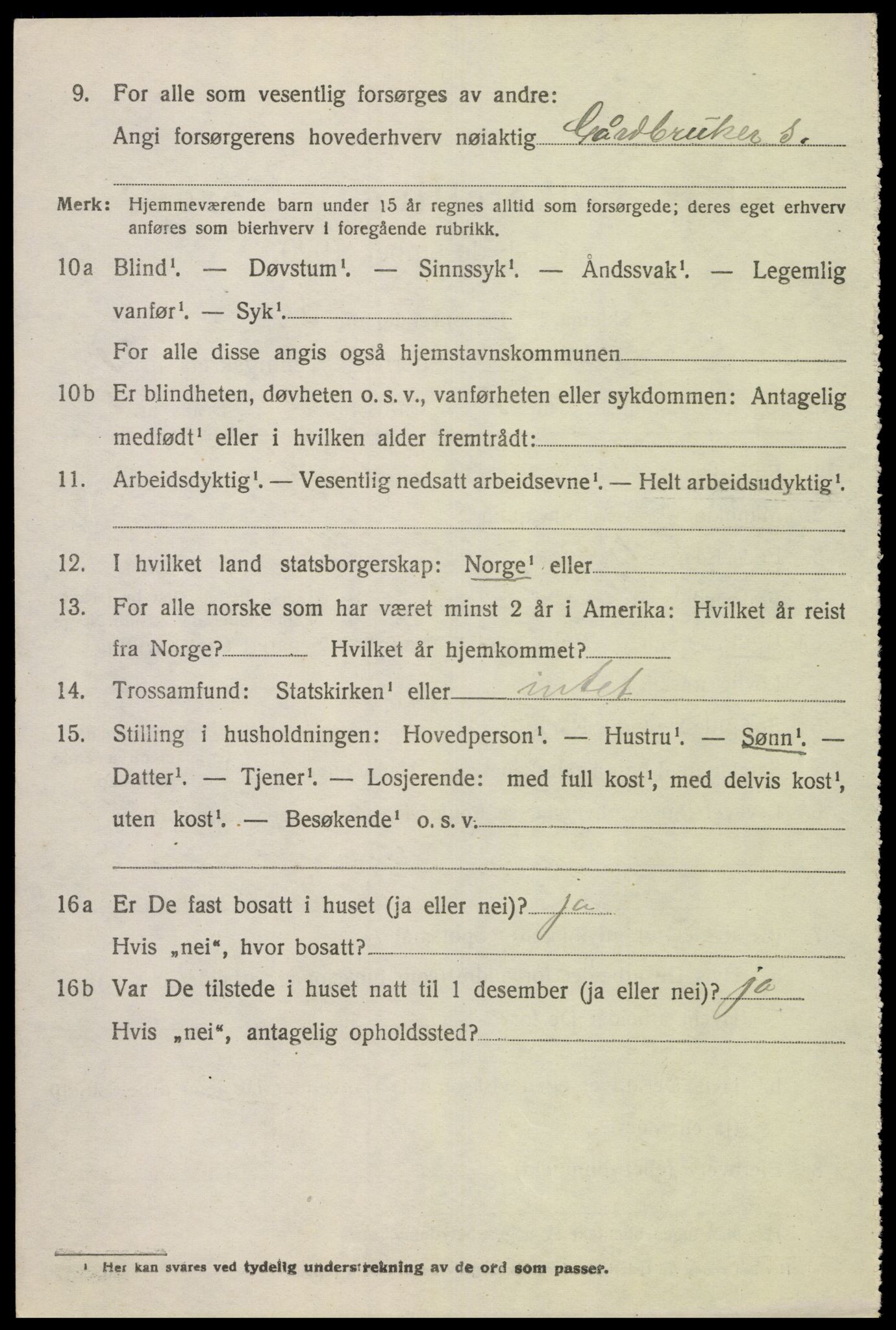 SAK, Folketelling 1920 for 1042 Hidra herred, 1920, s. 833