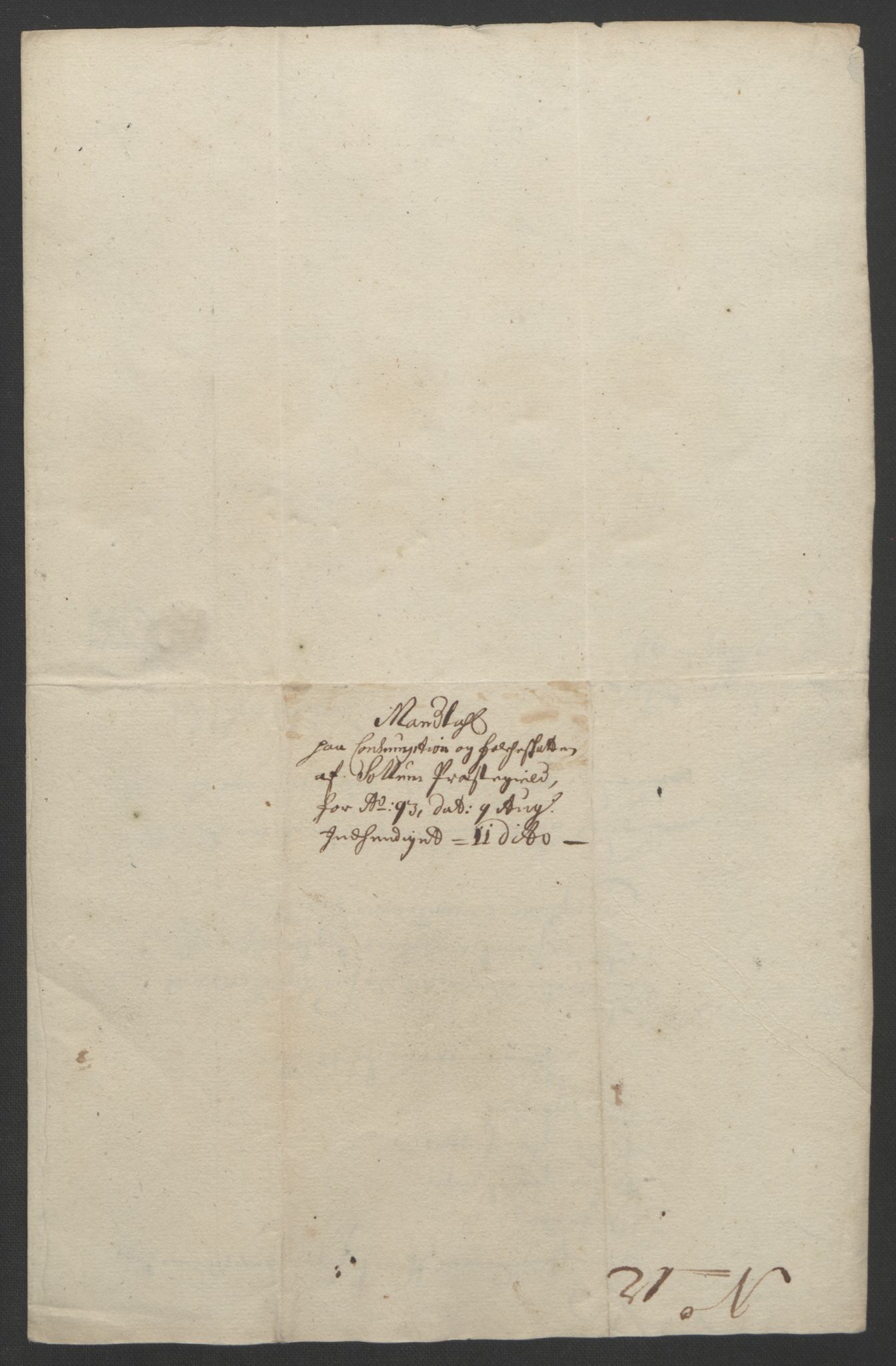 Rentekammeret inntil 1814, Reviderte regnskaper, Fogderegnskap, AV/RA-EA-4092/R35/L2091: Fogderegnskap Øvre og Nedre Telemark, 1690-1693, s. 320