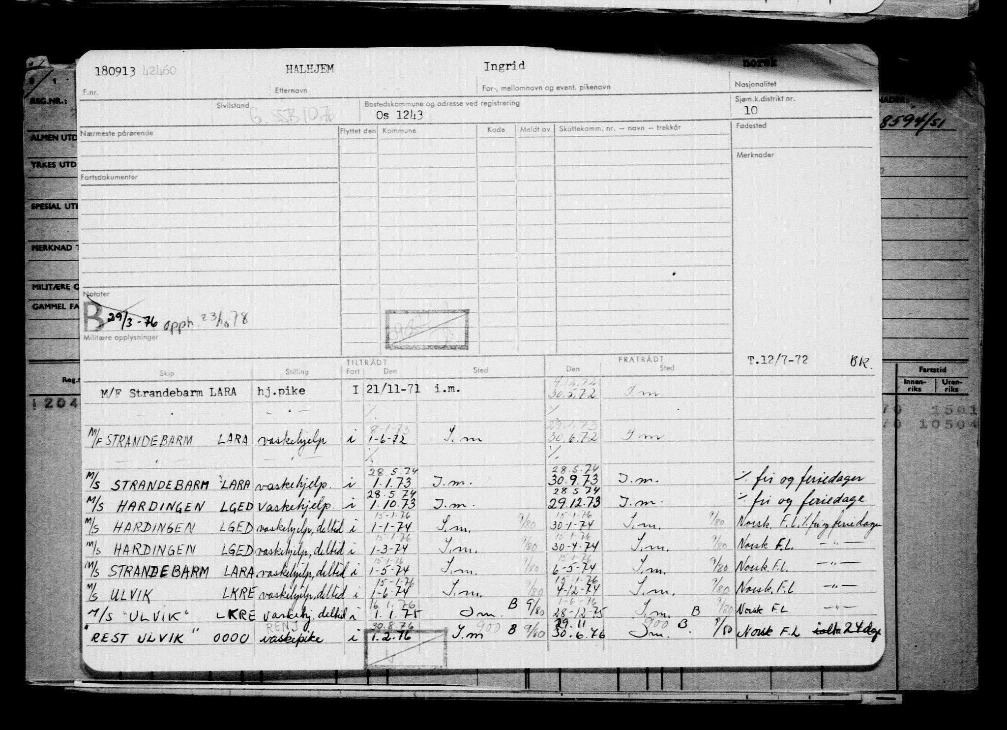 Direktoratet for sjømenn, AV/RA-S-3545/G/Gb/L0115: Hovedkort, 1913, s. 299