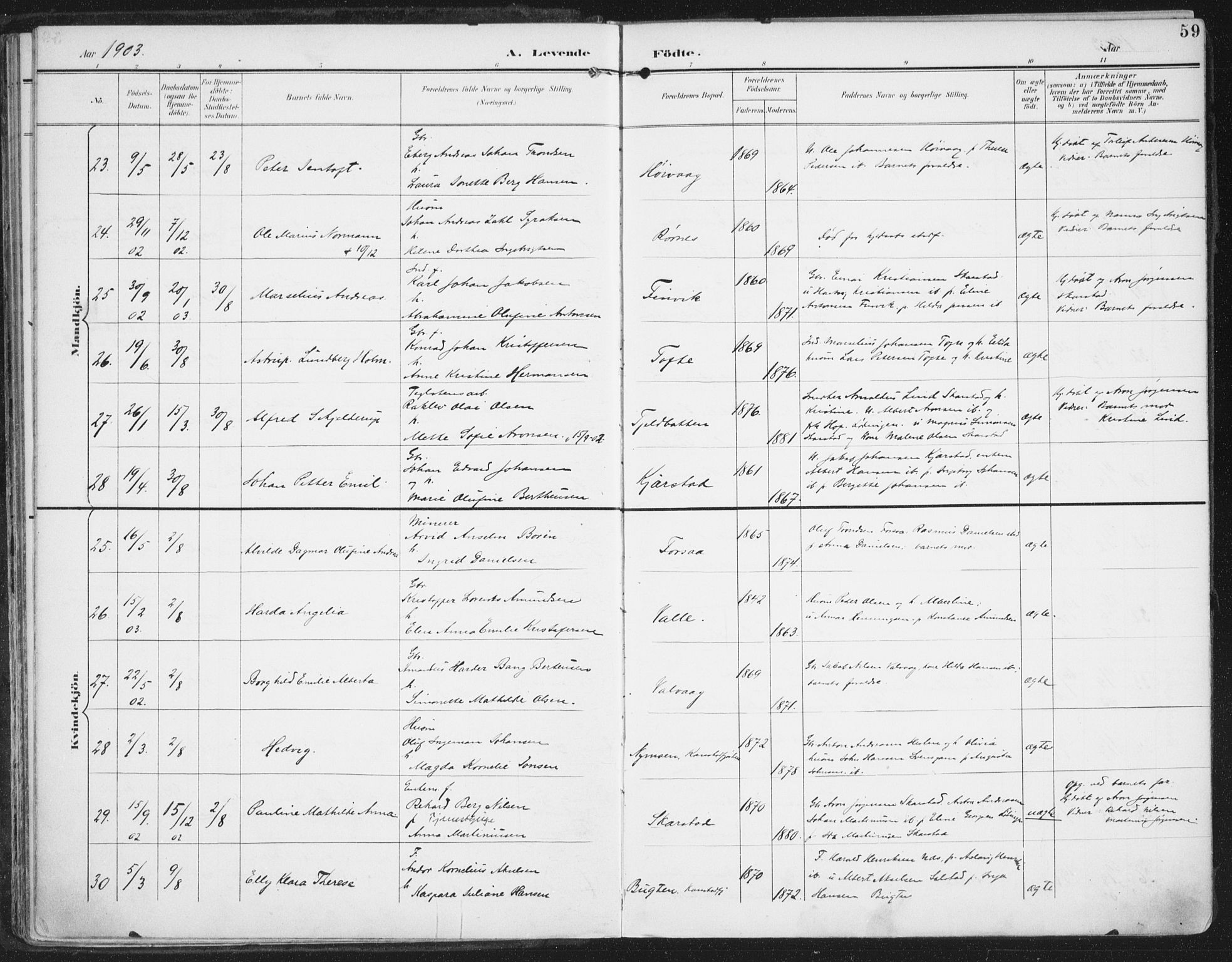 Ministerialprotokoller, klokkerbøker og fødselsregistre - Nordland, AV/SAT-A-1459/872/L1036: Ministerialbok nr. 872A11, 1897-1913, s. 59