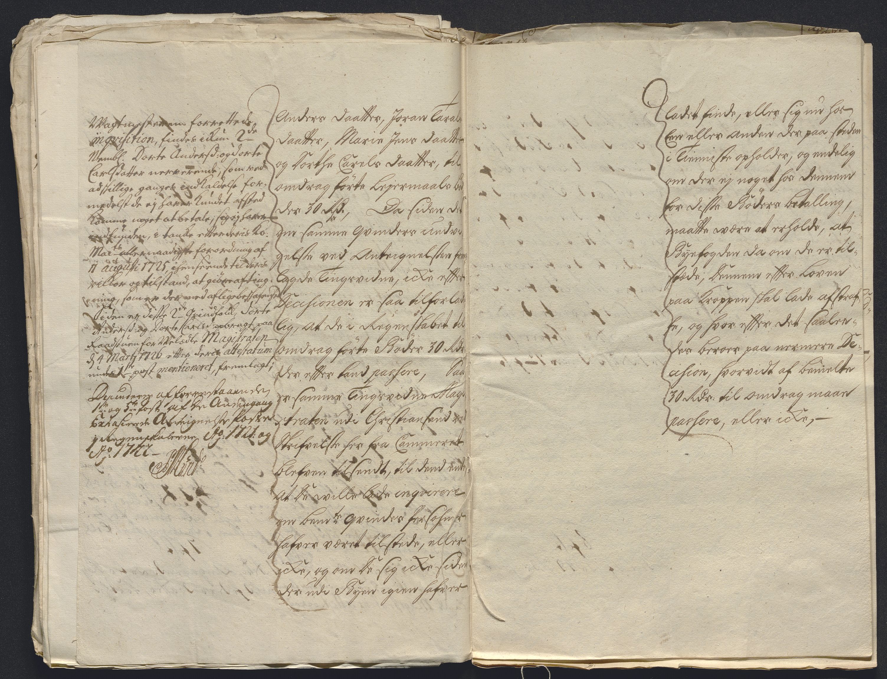 Rentekammeret inntil 1814, Reviderte regnskaper, Byregnskaper, AV/RA-EA-4066/R/Rm/L0286: [M19] Sikt og sakefall, 1719-1727, s. 308