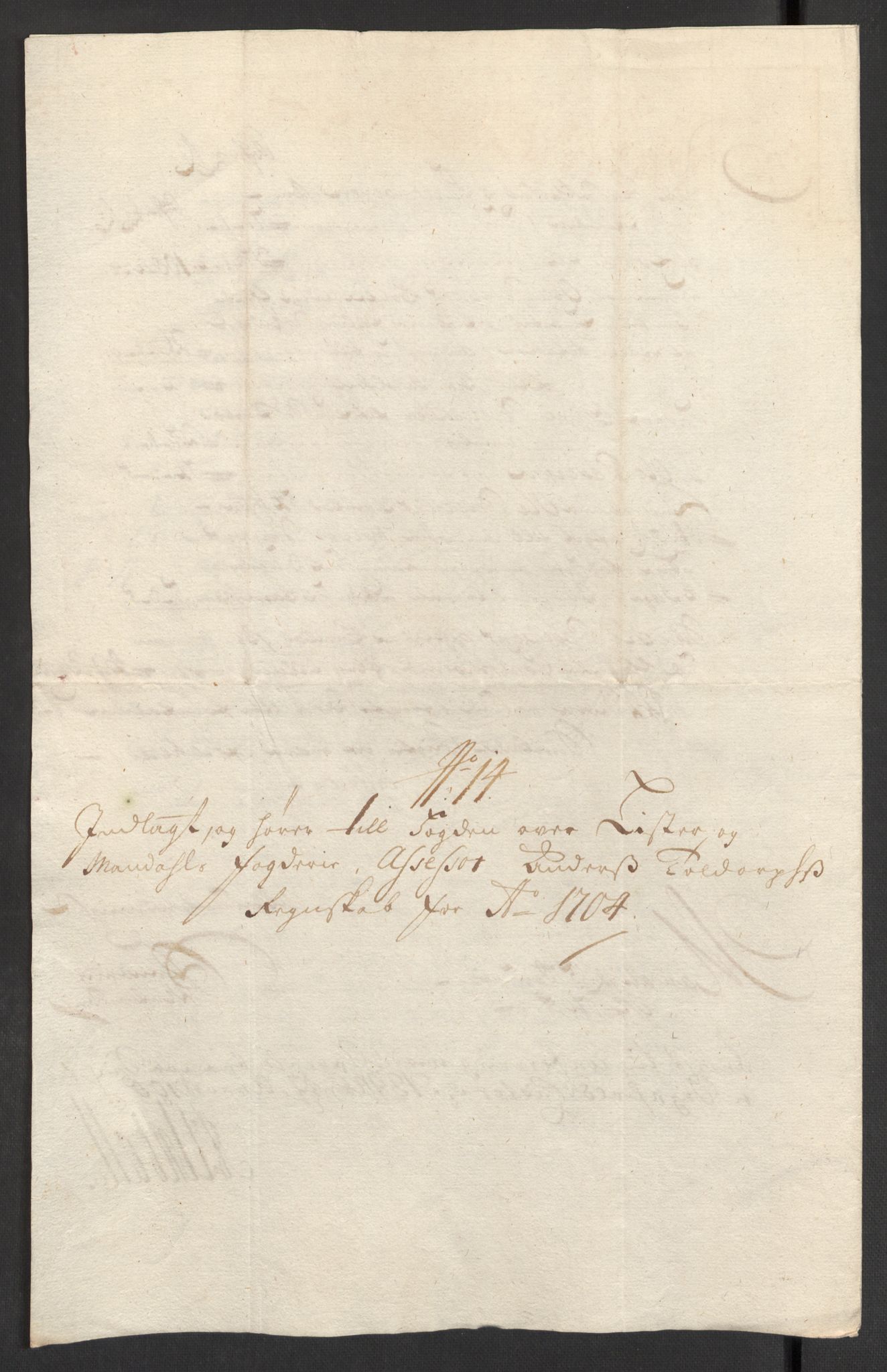 Rentekammeret inntil 1814, Reviderte regnskaper, Fogderegnskap, AV/RA-EA-4092/R43/L2550: Fogderegnskap Lista og Mandal, 1703-1704, s. 296