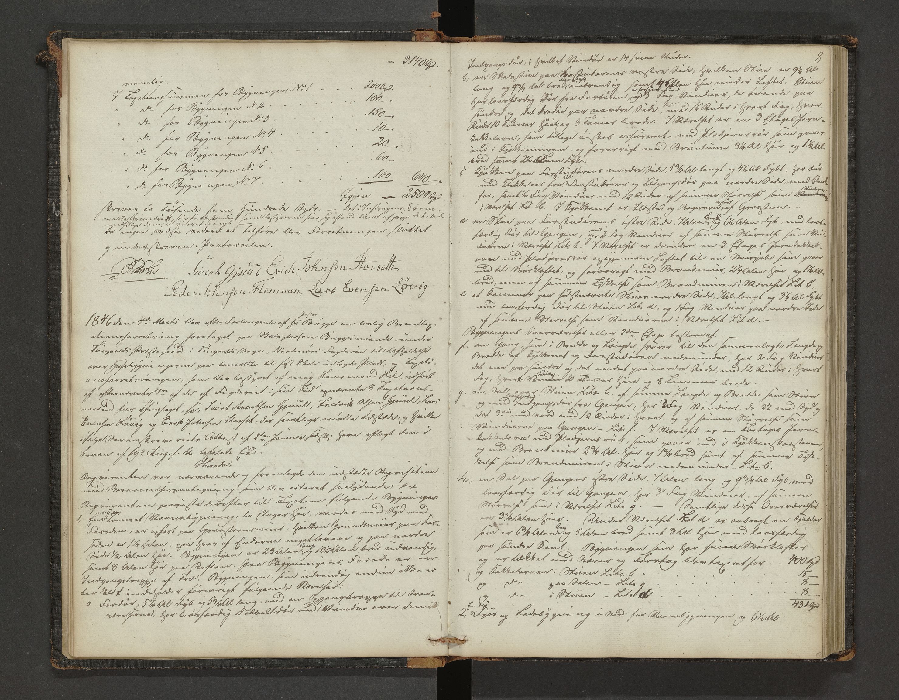 Norges Brannkasse Tingvoll, AV/SAT-A-5507/Fa/L0001: Branntakstprotokoll, 1846-1882, s. 8
