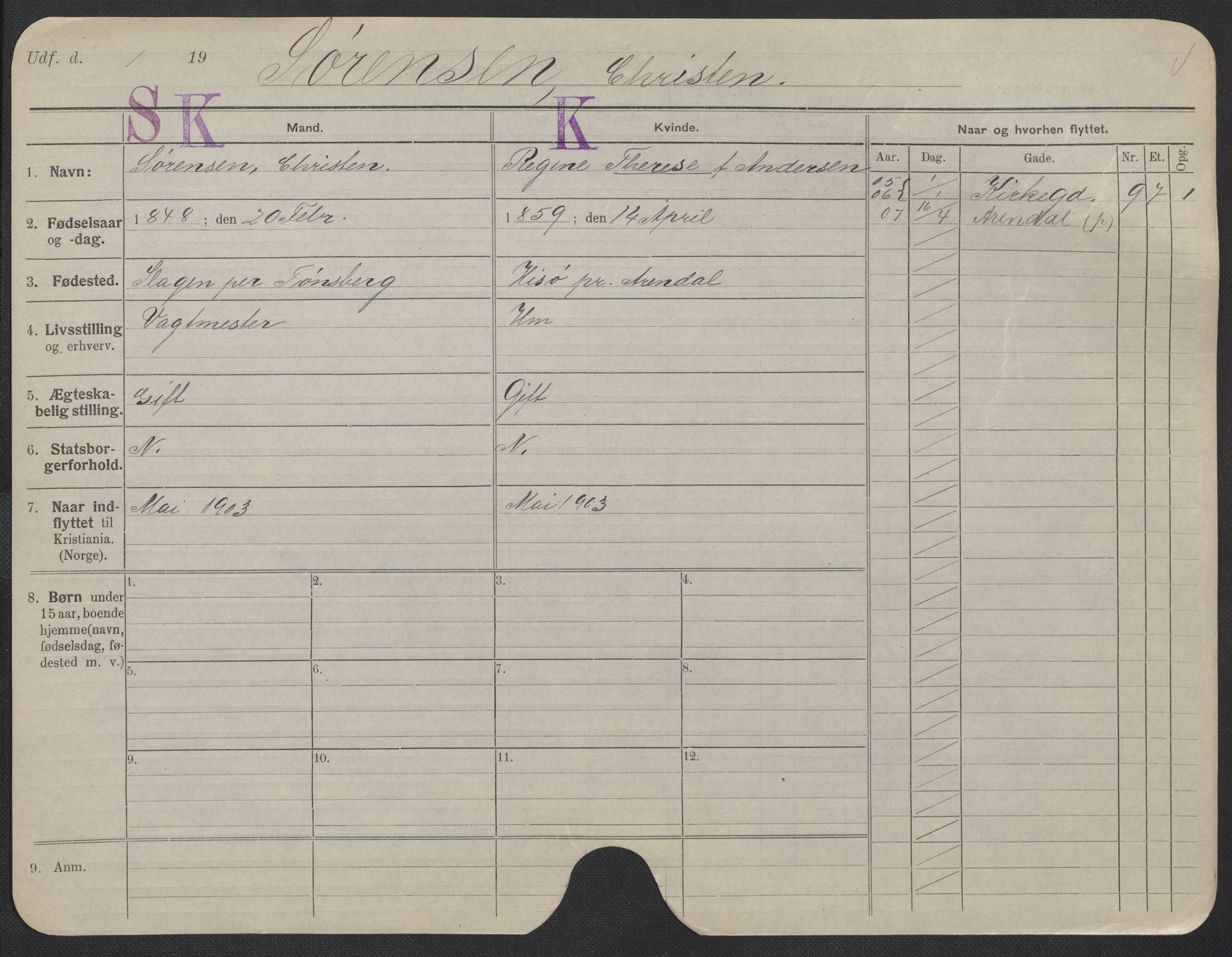 Oslo folkeregister, Registerkort, SAO/A-11715/F/Fa/Fac/L0010: Menn, 1906-1914, s. 1175a