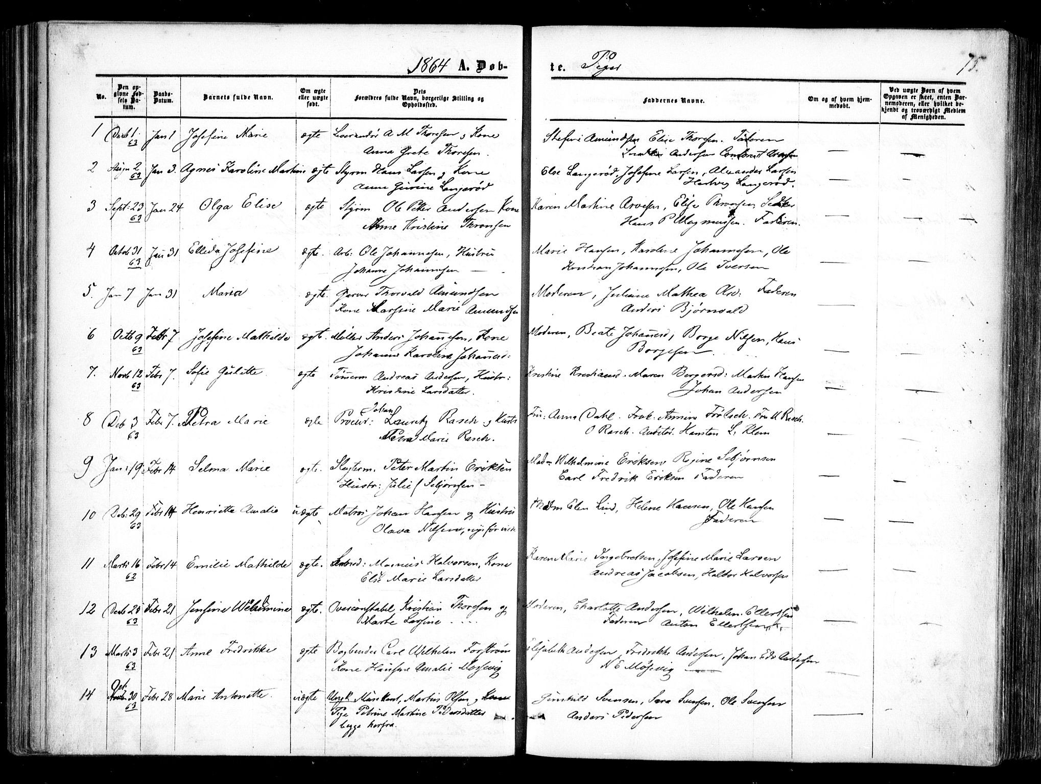 Halden prestekontor Kirkebøker, AV/SAO-A-10909/F/Fa/L0007: Ministerialbok nr. I 7, 1857-1865, s. 75