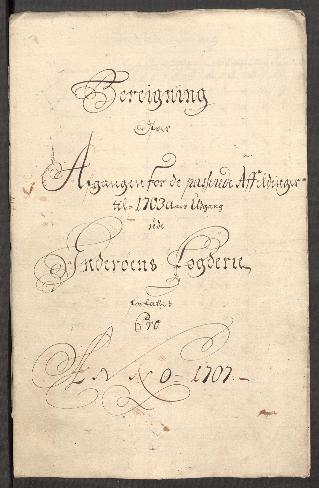 Rentekammeret inntil 1814, Reviderte regnskaper, Fogderegnskap, RA/EA-4092/R63/L4315: Fogderegnskap Inderøy, 1706-1707, s. 507
