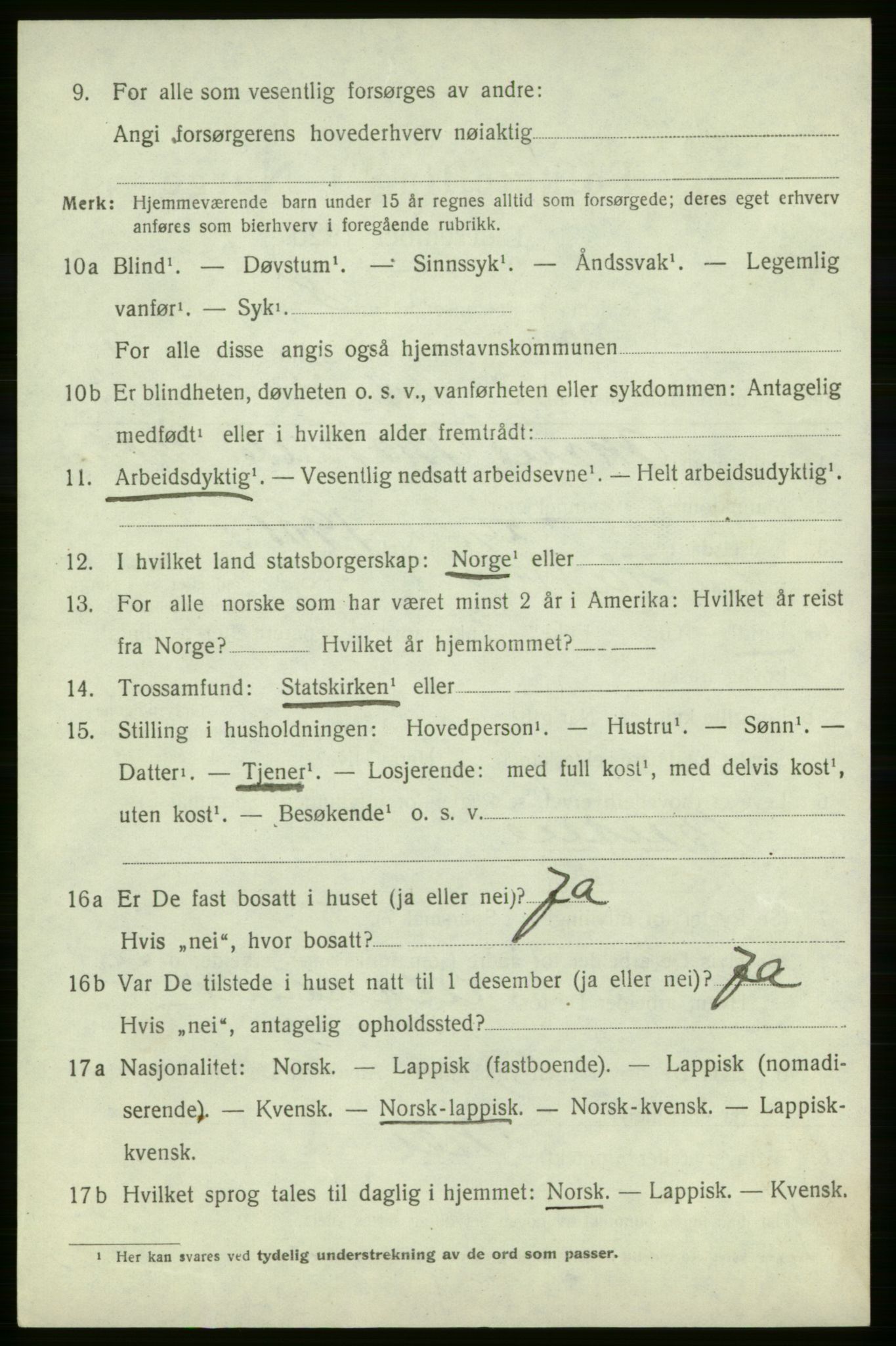 SATØ, Folketelling 1920 for 2015 Hasvik herred, 1920, s. 2340