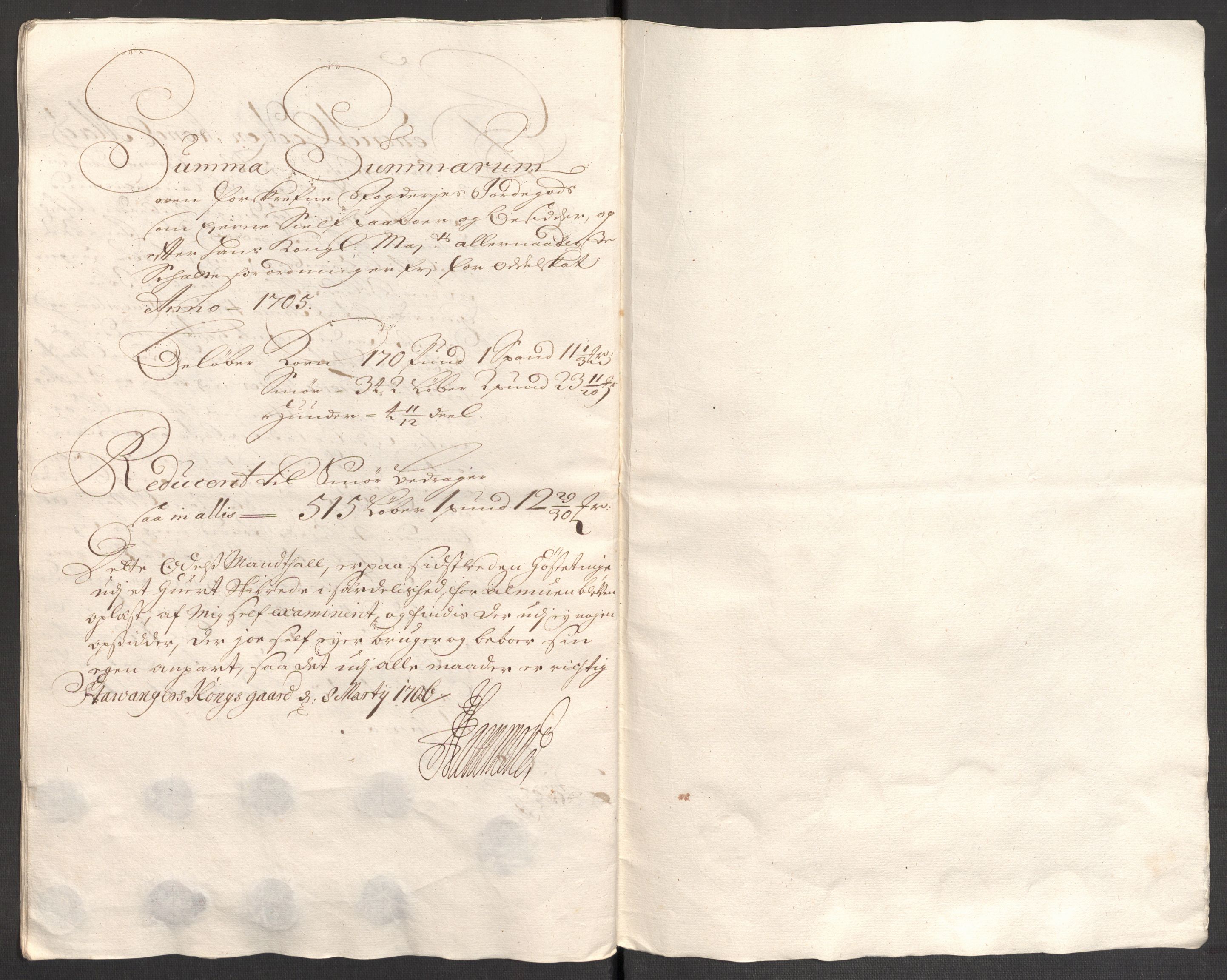 Rentekammeret inntil 1814, Reviderte regnskaper, Fogderegnskap, RA/EA-4092/R47/L2860: Fogderegnskap Ryfylke, 1703-1705, s. 517