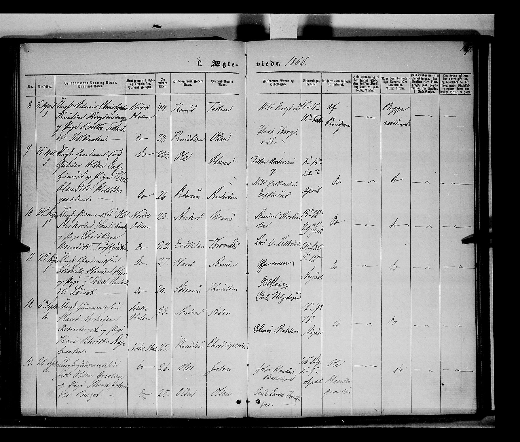 Nord-Odal prestekontor, AV/SAH-PREST-032/H/Ha/Haa/L0004: Ministerialbok nr. 4, 1866-1873, s. 157