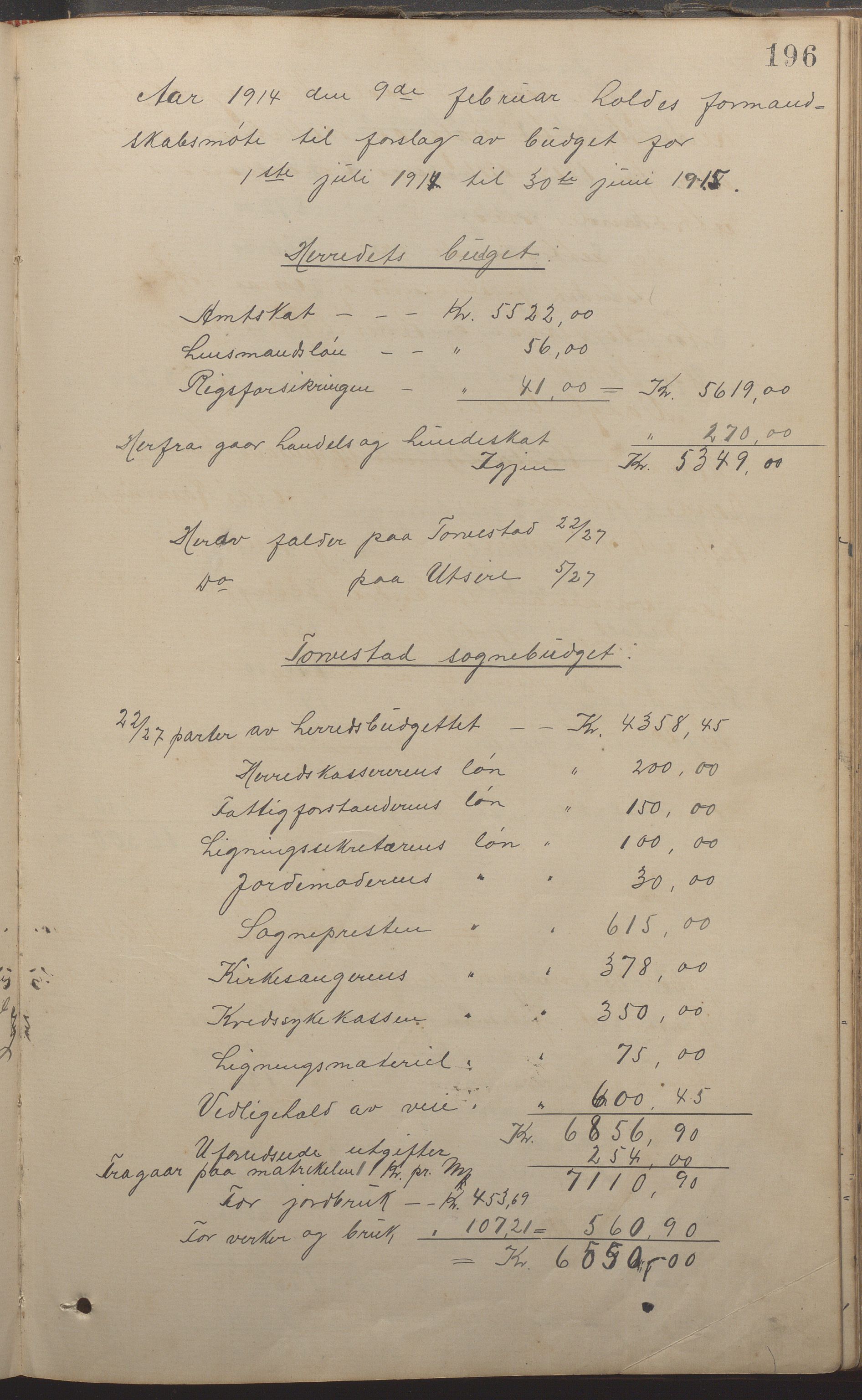 Torvastad kommune - Formannskapet, IKAR/K-101331/A/L0004: Forhandlingsprotokoll, 1891-1918, s. 196a