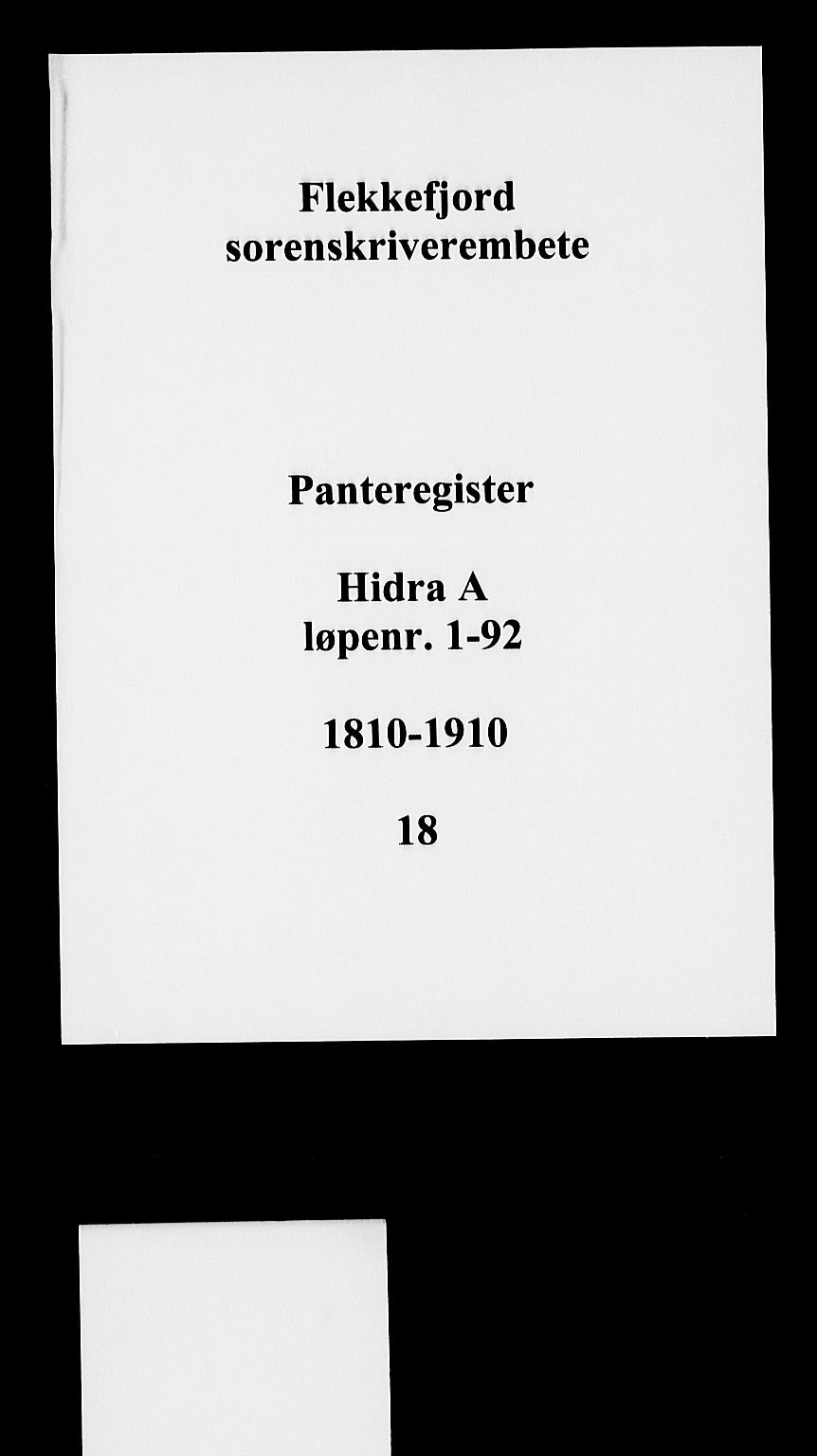 Flekkefjord sorenskriveri, SAK/1221-0001/G/Ga/L0018: Panteregister nr. 18, 1810-1910