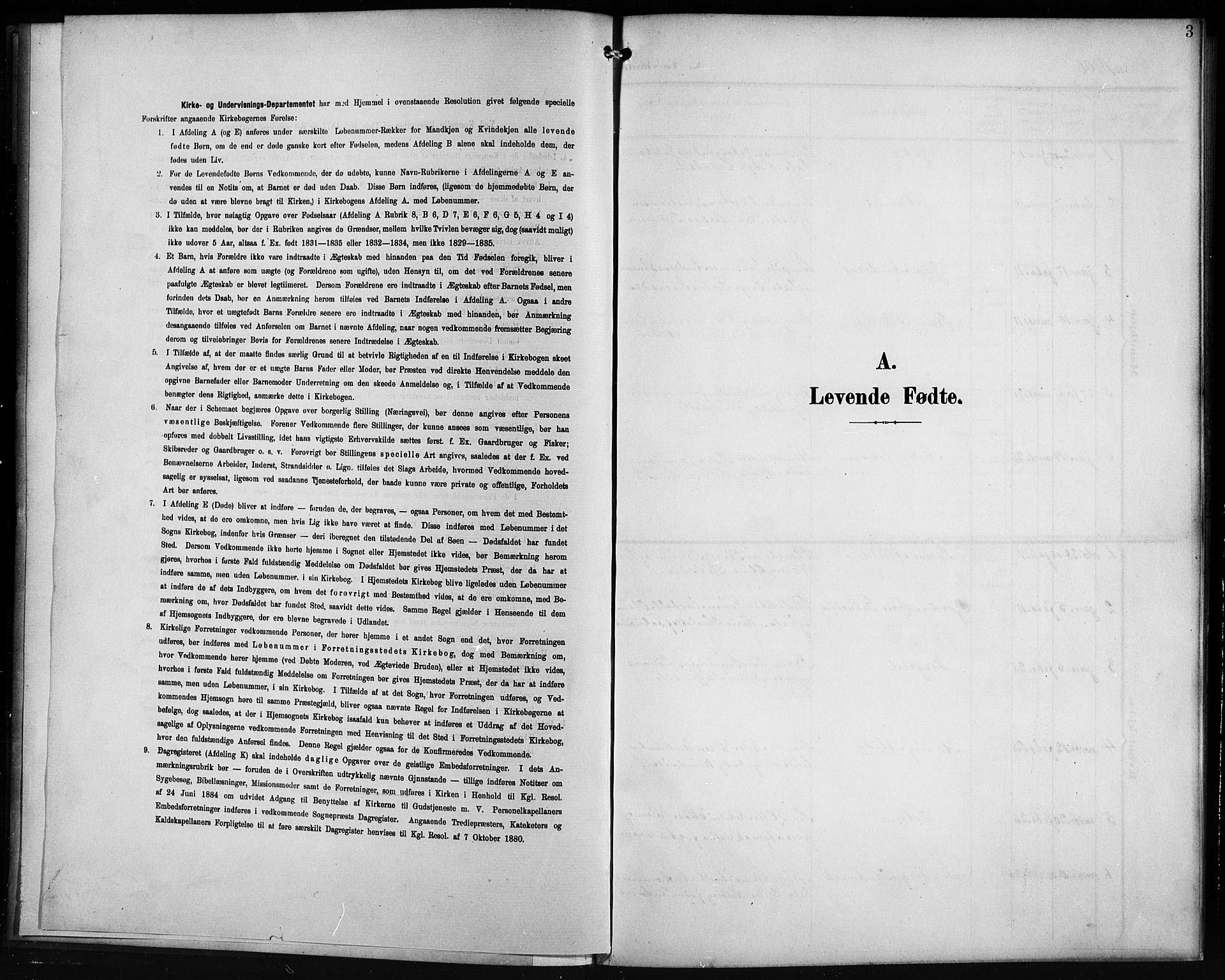 Birkeland Sokneprestembete, AV/SAB-A-74601/H/Hab: Klokkerbok nr. A 6, 1906-1915, s. 3