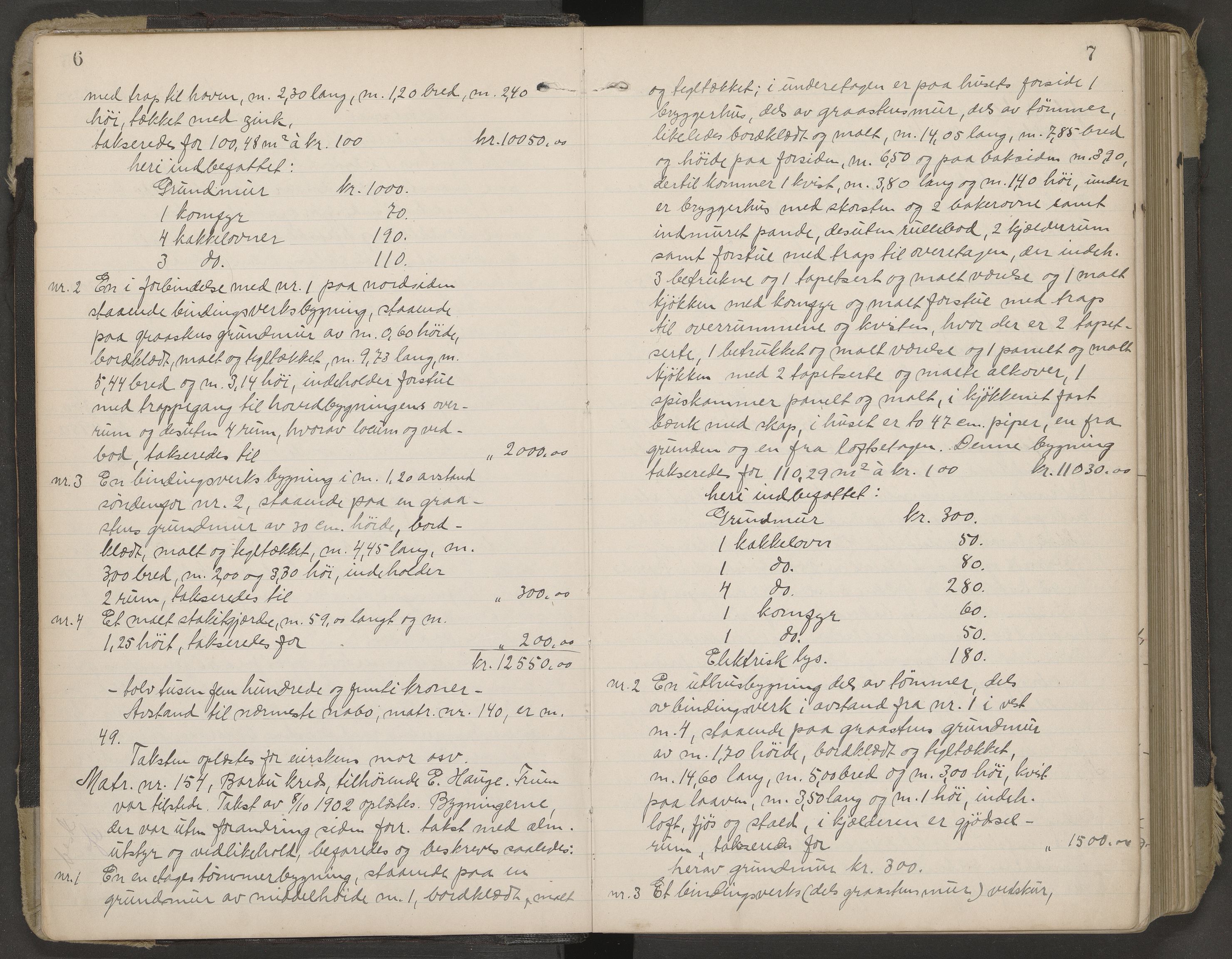 Norges Brannkasse Arendal, AV/SAK-2241-0002/F/Fa/L0029: Branntakstprotokoll nr. 27 med matrikkelnummerregister, 1916-1918